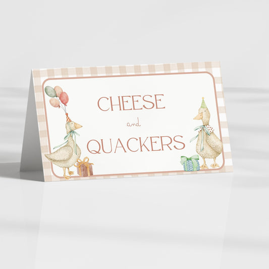Silly Goose Birthday Food Label Template Goose 1st Birthday Food Table Decor First Birthday Buffet Label Silly Goose 1st Birthday Ideas