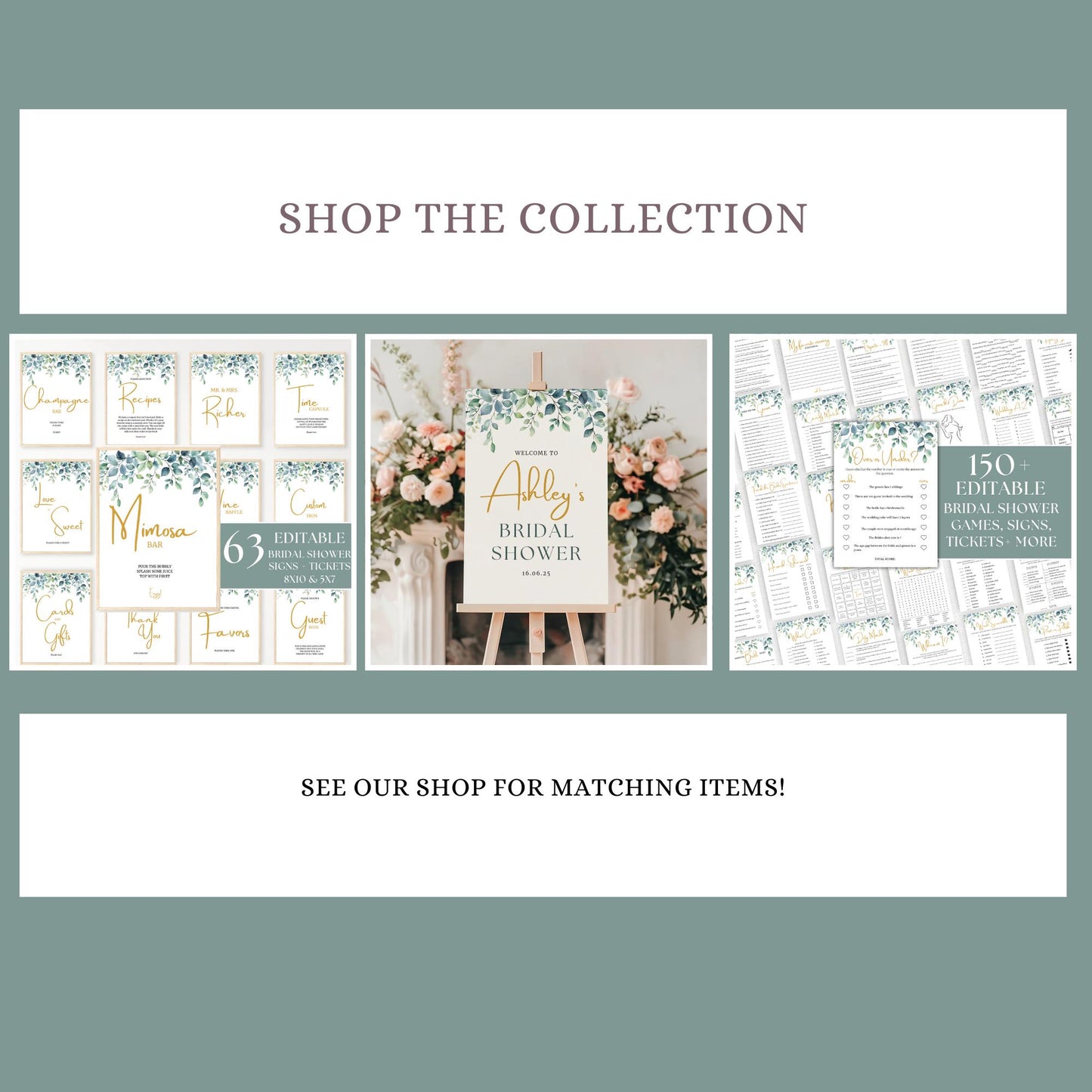 Greenery Water Bottle Labels Bridal Shower Water Bottle Label Printable Water Bottle Wraps Editable Bridal Shower Labels Eucalyptus decor