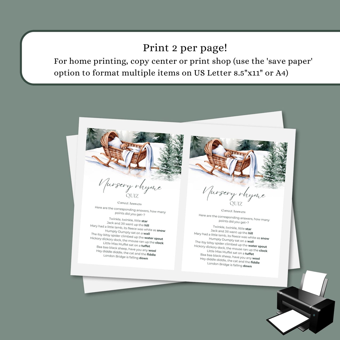 Baby Its Cold Outside Baby Shower Bundle Invitation Winter Baby Shower Gender Neutral Watercolor Tree Editable, Invite, Games and Signs