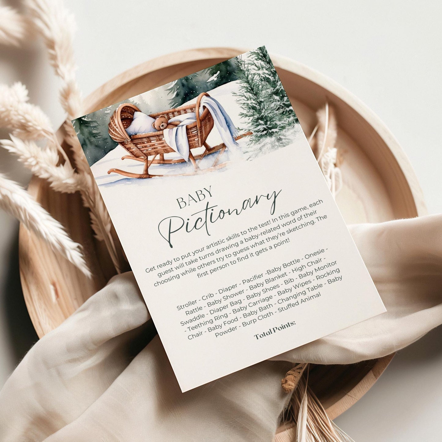 Christmas Baby Shower Games Bundle - Winter Activities - Editable Templates - Fun for All