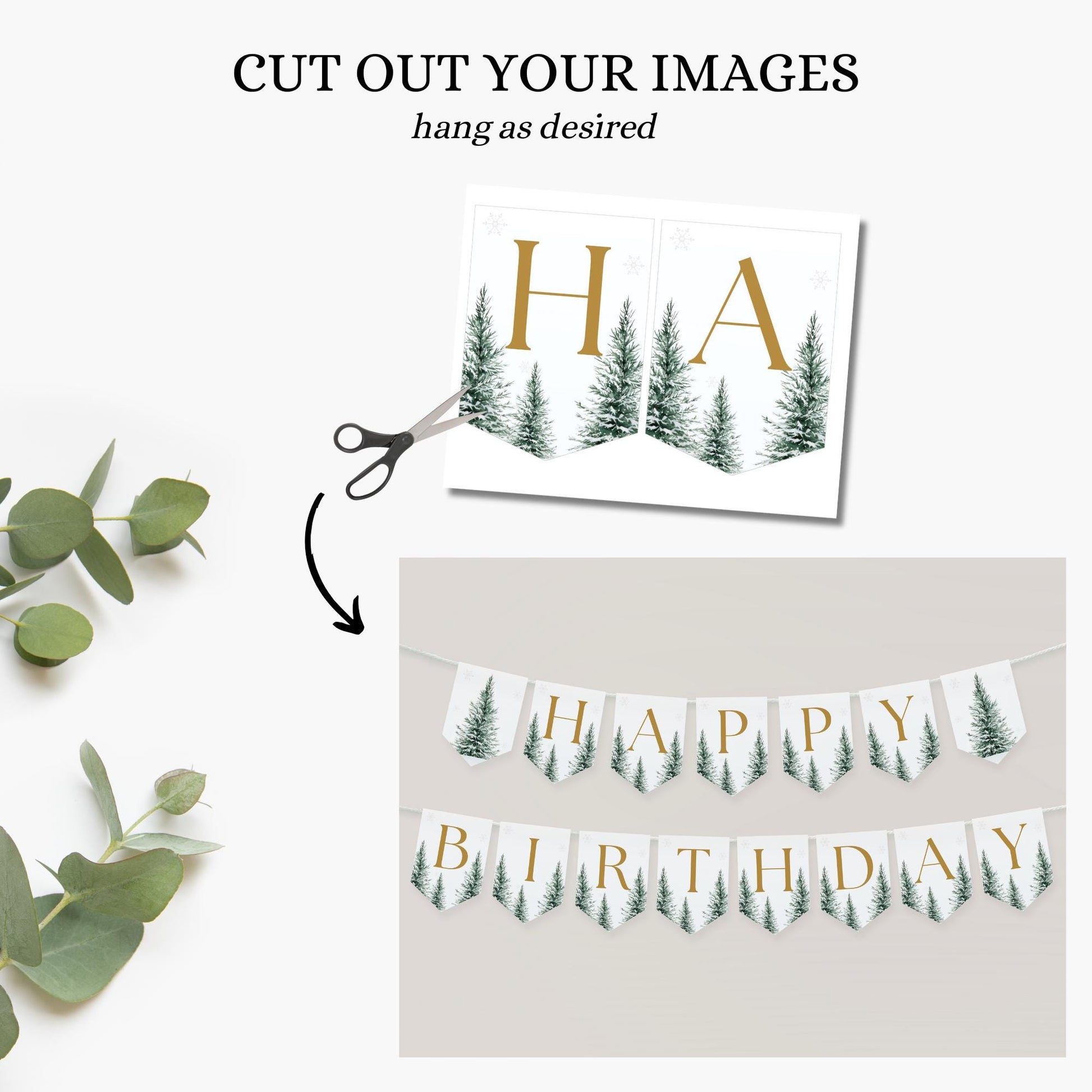 Winter Onederland Happy Birthday Banner Winter Birthday Banner Deer Birthday Snowflake Themed Decor Onederland decor Winter Wonderland Sign