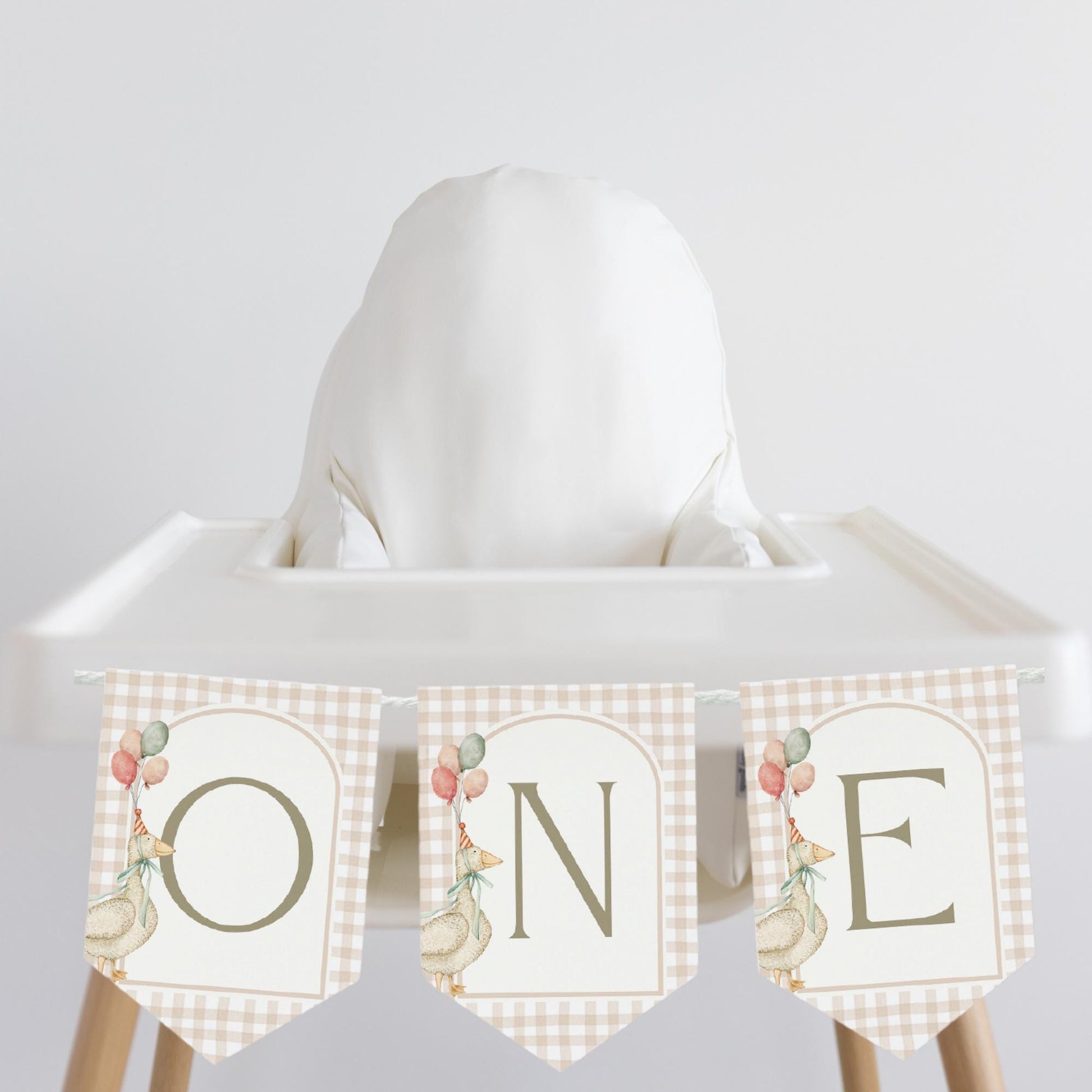 One Silly Goose Birthday High Chair Banner Goose 1st Birthday Gender Neutral Birthday decor Silly Little Goose Birthday Sign Cake Smash