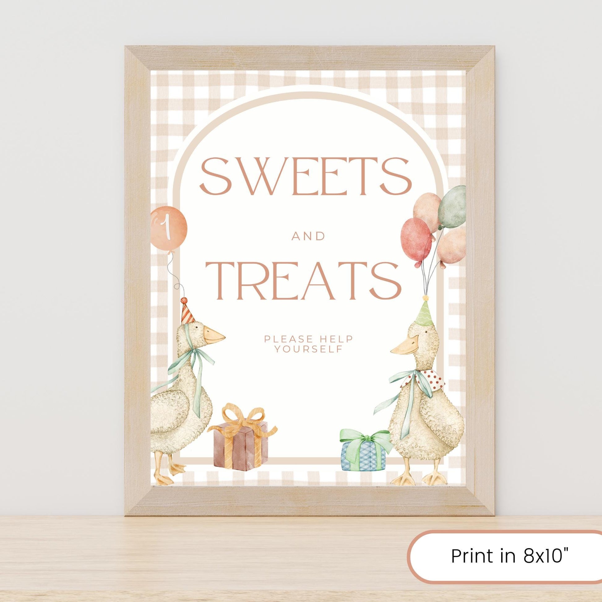 One Silly Goose Birthday Editable Sign Bundle Goose Themed first Birthday Premade signs One Silly Goose 1st birthday table signs
