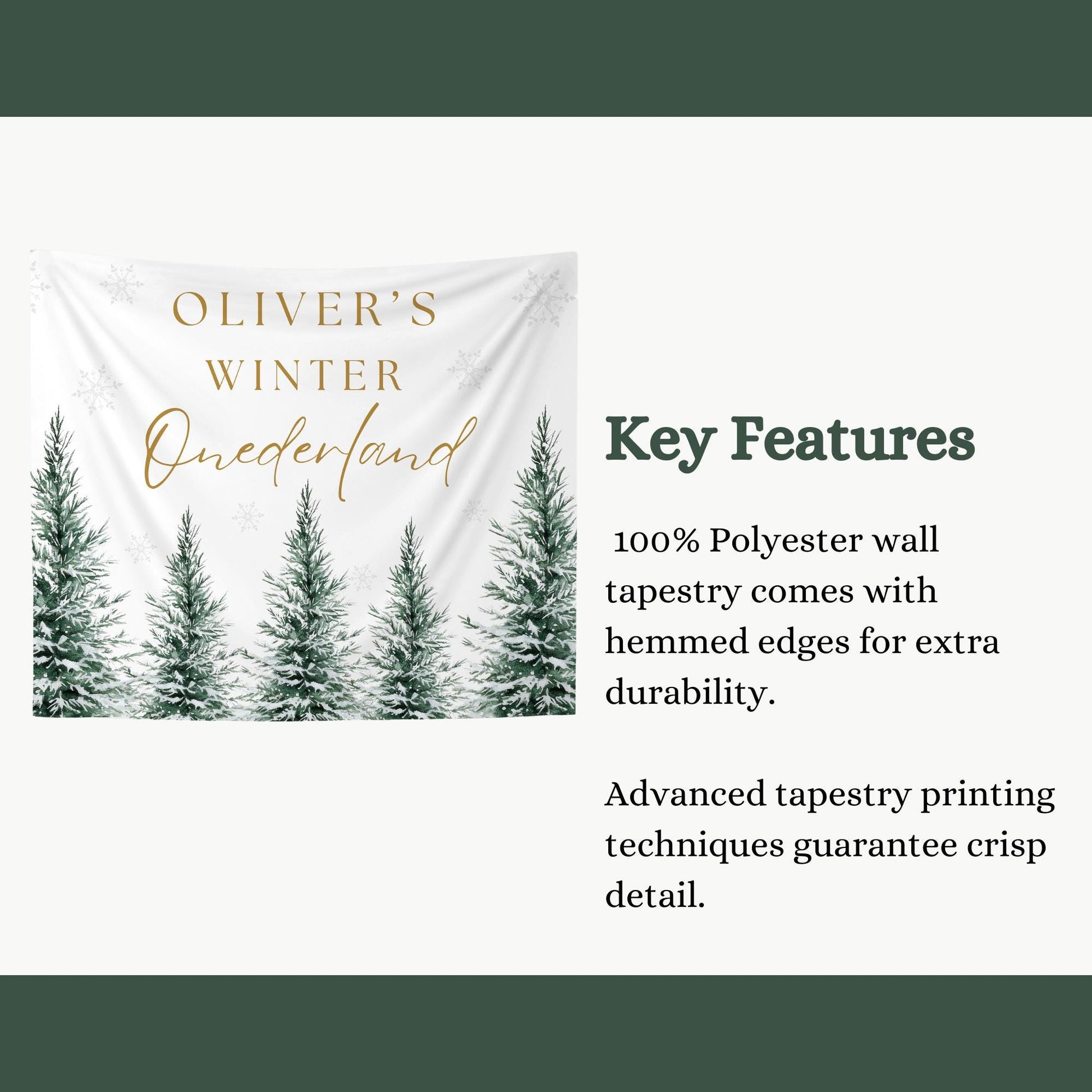 Winter Onederland Birthday Personalized Banner 1st Birthday Winter Wonderland Party Decor Backdrop Winter Custom Snowflake First Birthday