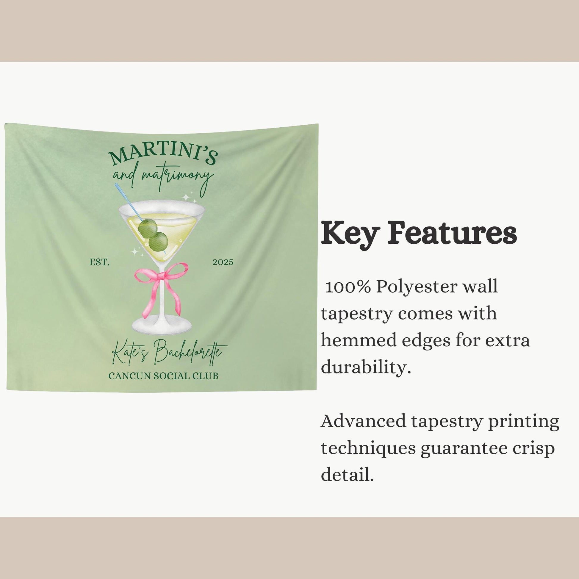 Martinis and matrimony bachelorette Party Banner Tinis and Weenies Decor Bikinis and Martinis Hen do Sign bridal shower bach decorations