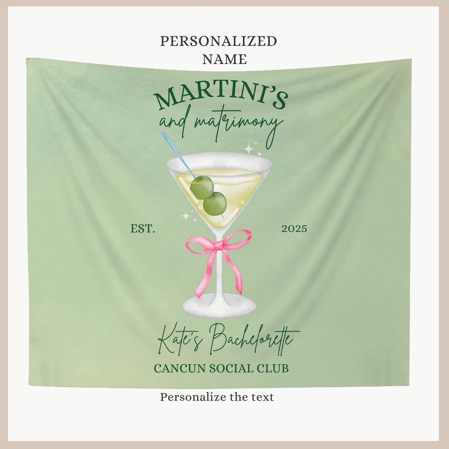Martinis and matrimony bachelorette Party Banner Tinis and Weenies Decor Bikinis and Martinis Hen do Sign bridal shower bach decorations