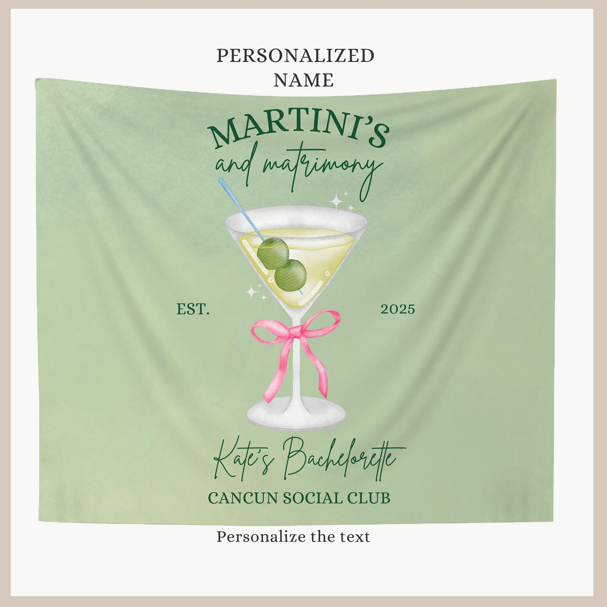Martinis and matrimony bachelorette Party Banner Tinis and Weenies Decor Bikinis and Martinis Hen do Sign bridal shower bach decorations