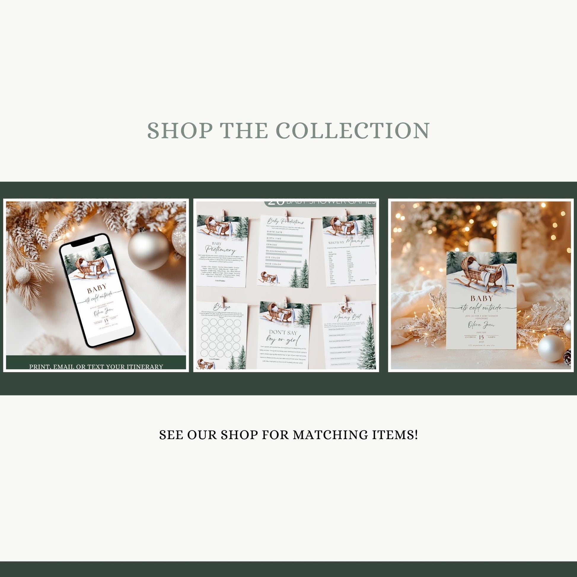 Baby its Cold Outside Baby Shower Welcome Sign Christmas Baby Shower Poster Winter Wonderland Baby Shower Sign Winter Teddy Bear