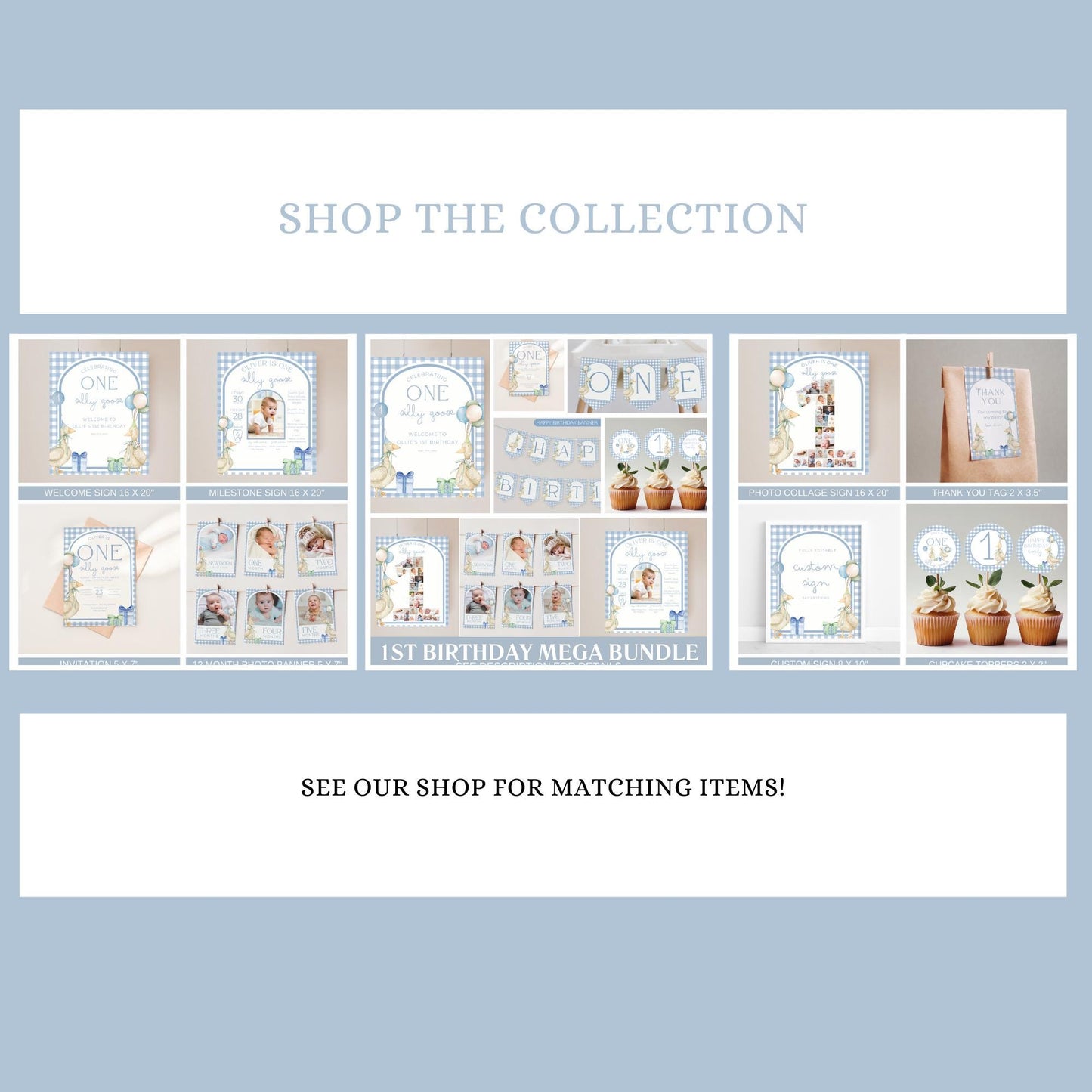 Silly Goose 1st Birthday Buffet Labels Goose 1st Birthday Place Cards First Birthday Food Labels One Lucky Duck Birthday Goose Baby Shower