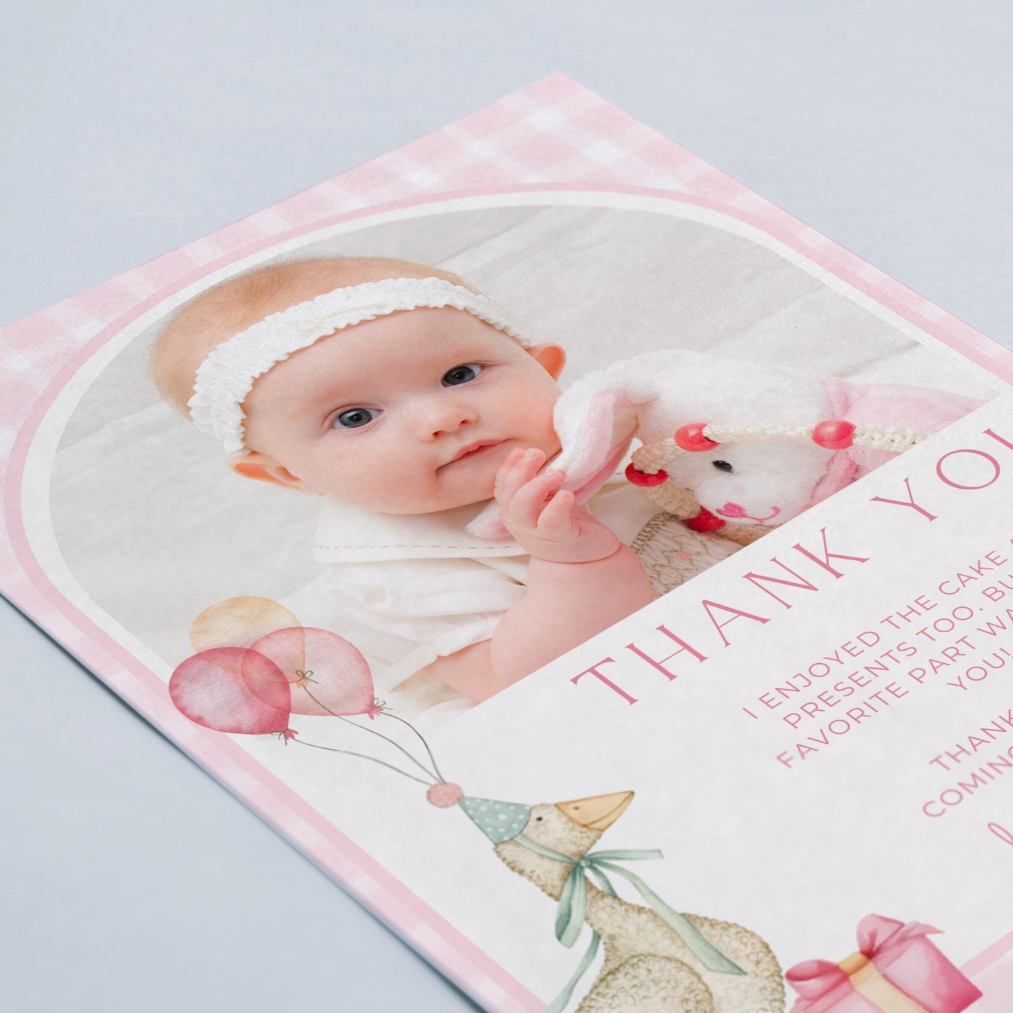 One Silly Goose Birthday Thank you Card 1st Birthday Goose themed First Birthday Favor Tags Editable Template One Lucky Duck party