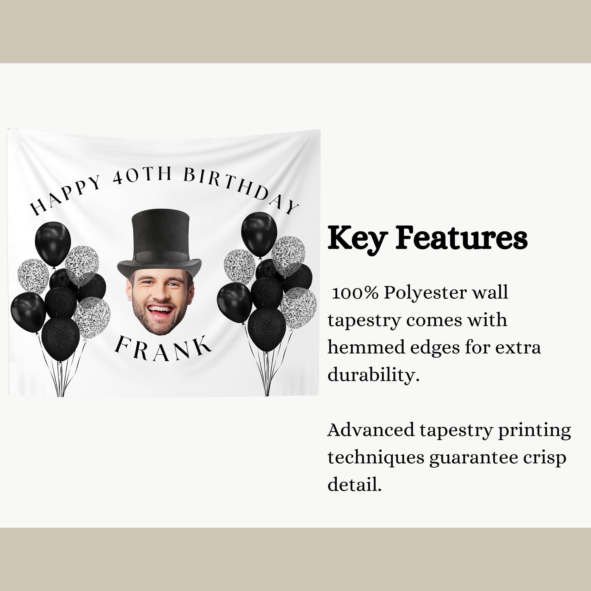 Funny Custom Face Birthday Banner - Personalized Party Decor - Unique Face Cutouts - Custom Photo Decorations