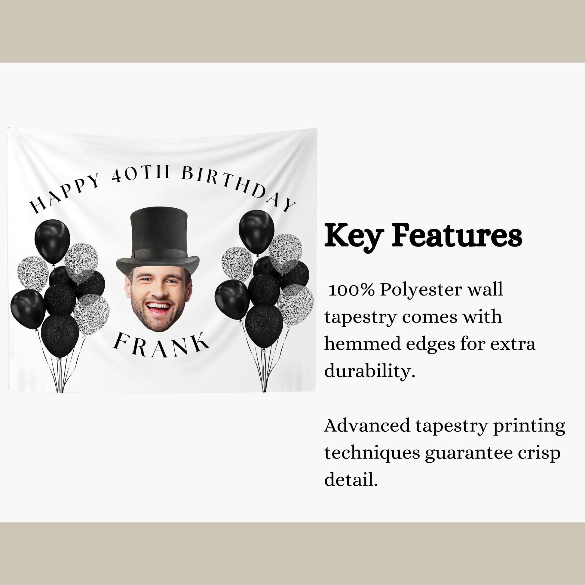 Funny Custom Face Birthday Banner - Personalized Party Decor - Unique Face Cutouts - Custom Photo Decorations