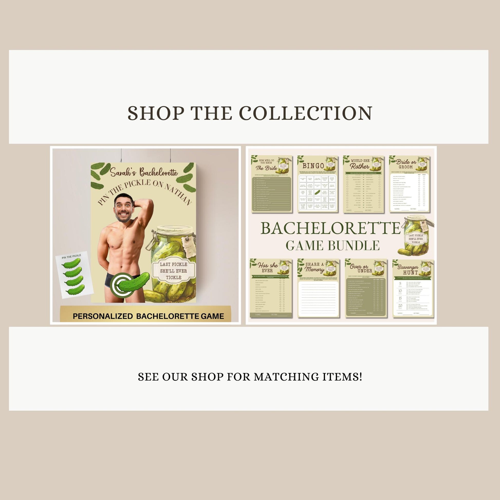 Pickle theme bachelorette Party Custom Banner Last Pickle She&#39;ll ever Tickle personalized decor sign Pickle Decorations Pickle Ball Bach