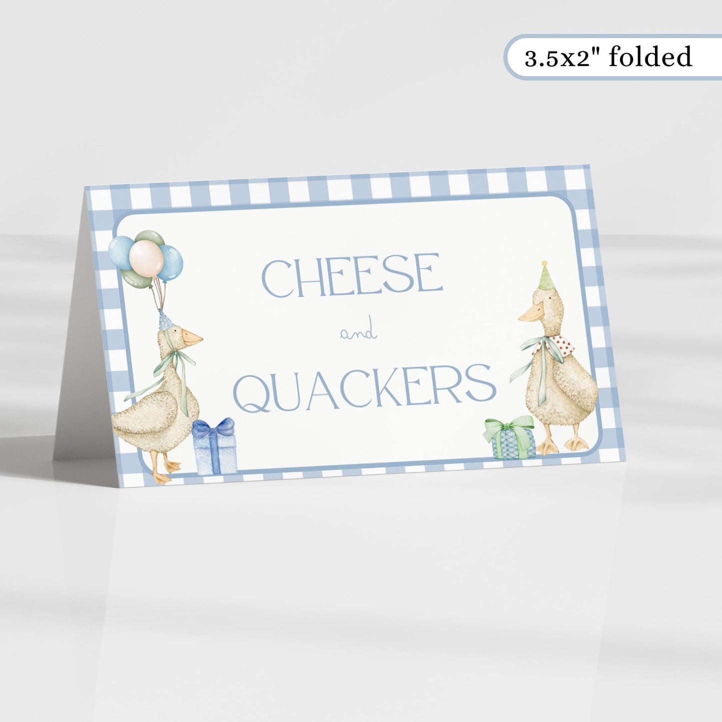 Silly Goose 1st Birthday Buffet Labels Goose 1st Birthday Place Cards First Birthday Food Labels One Lucky Duck Birthday Goose Baby Shower