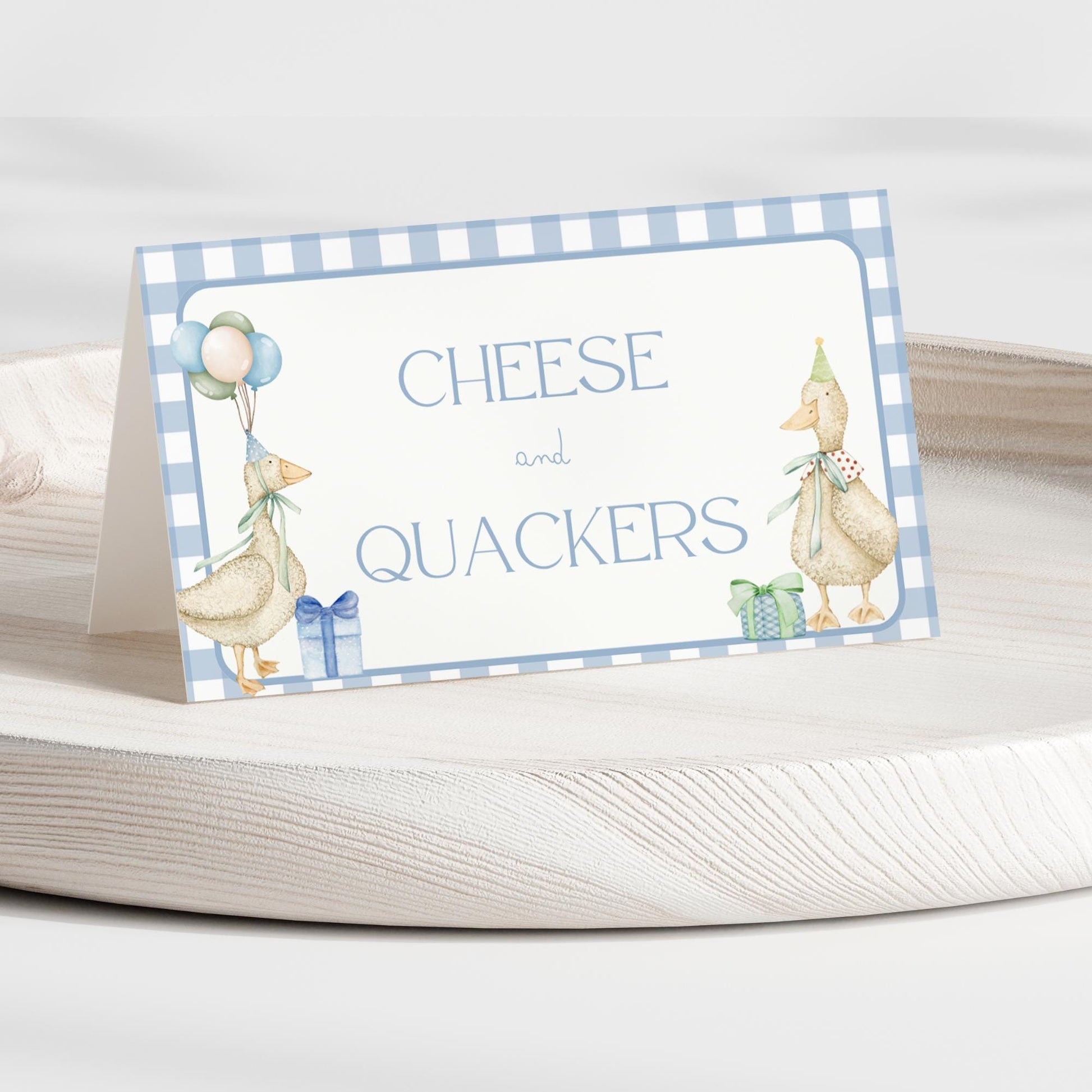 Silly Goose 1st Birthday Buffet Labels Goose 1st Birthday Place Cards First Birthday Food Labels One Lucky Duck Birthday Goose Baby Shower