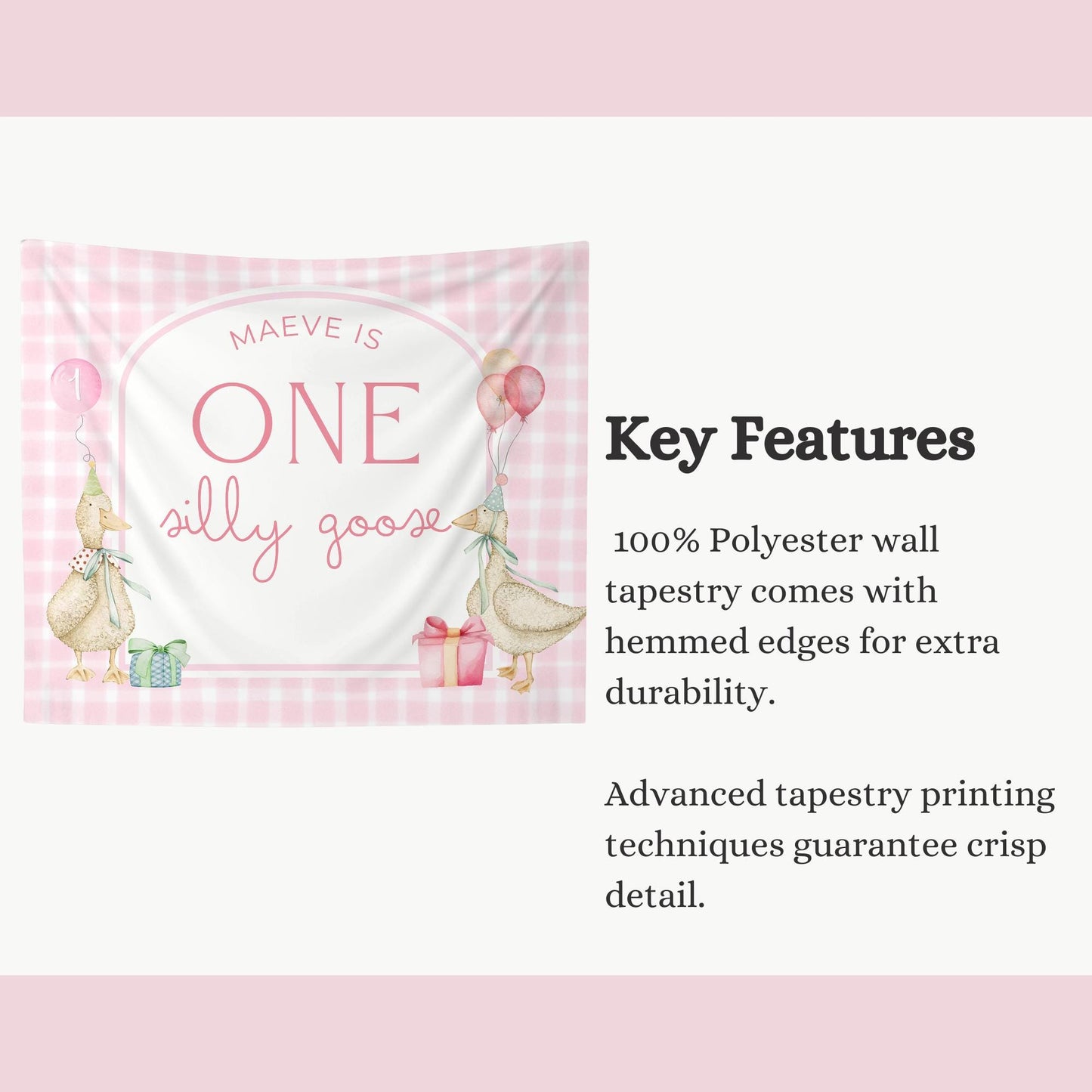 One Silly Goose Birthday Personalized Banner 1st Birthday Silly Goose Party Decor Photo Backdrop Goose Custom Banner First Birthday Ideas