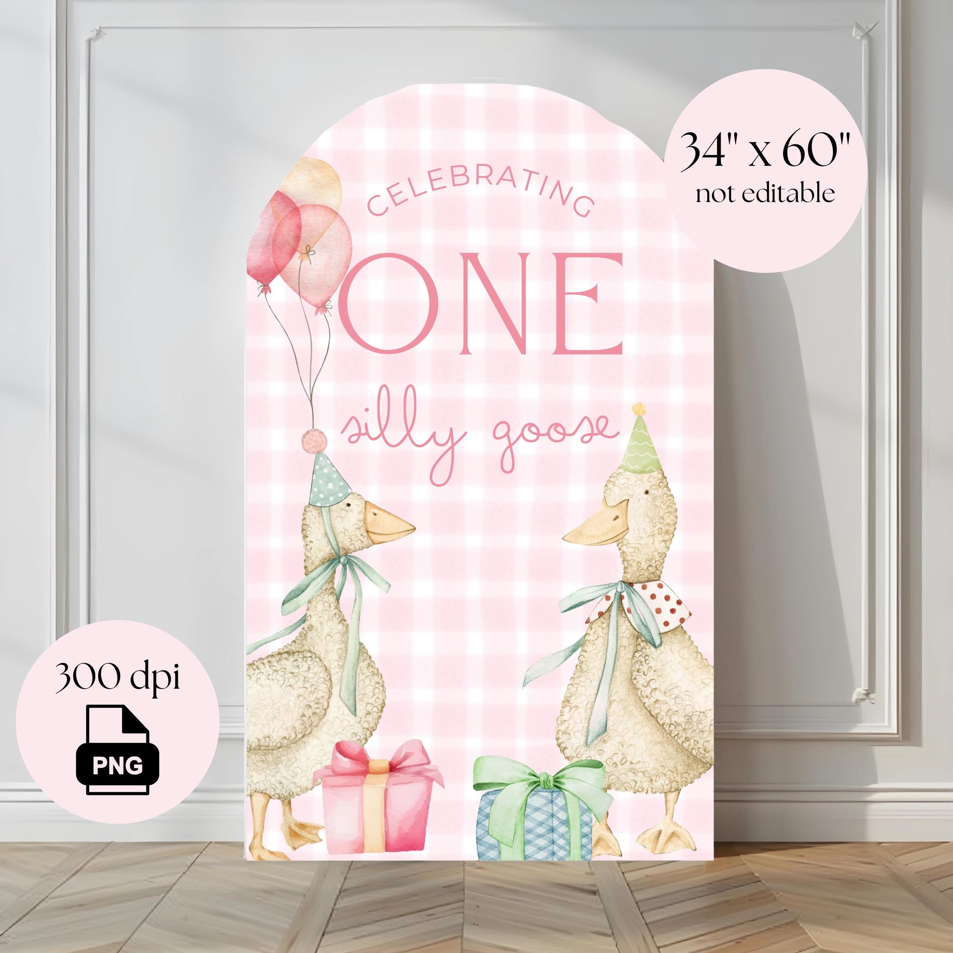 One Silly Goose Birthday Arch Background Goose First Birthday Party Decor Balloon Arch Backdrop One Silly Goose 1st Birthday Photo Backdrop