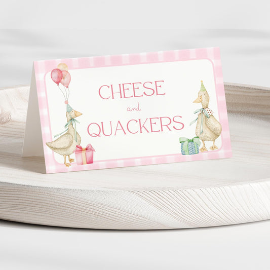 Silly Goose Birthday Food Label Template Goose 1st Birthday Food Table Decor First Birthday Buffet Label Silly Goose 1st Birthday Ideas