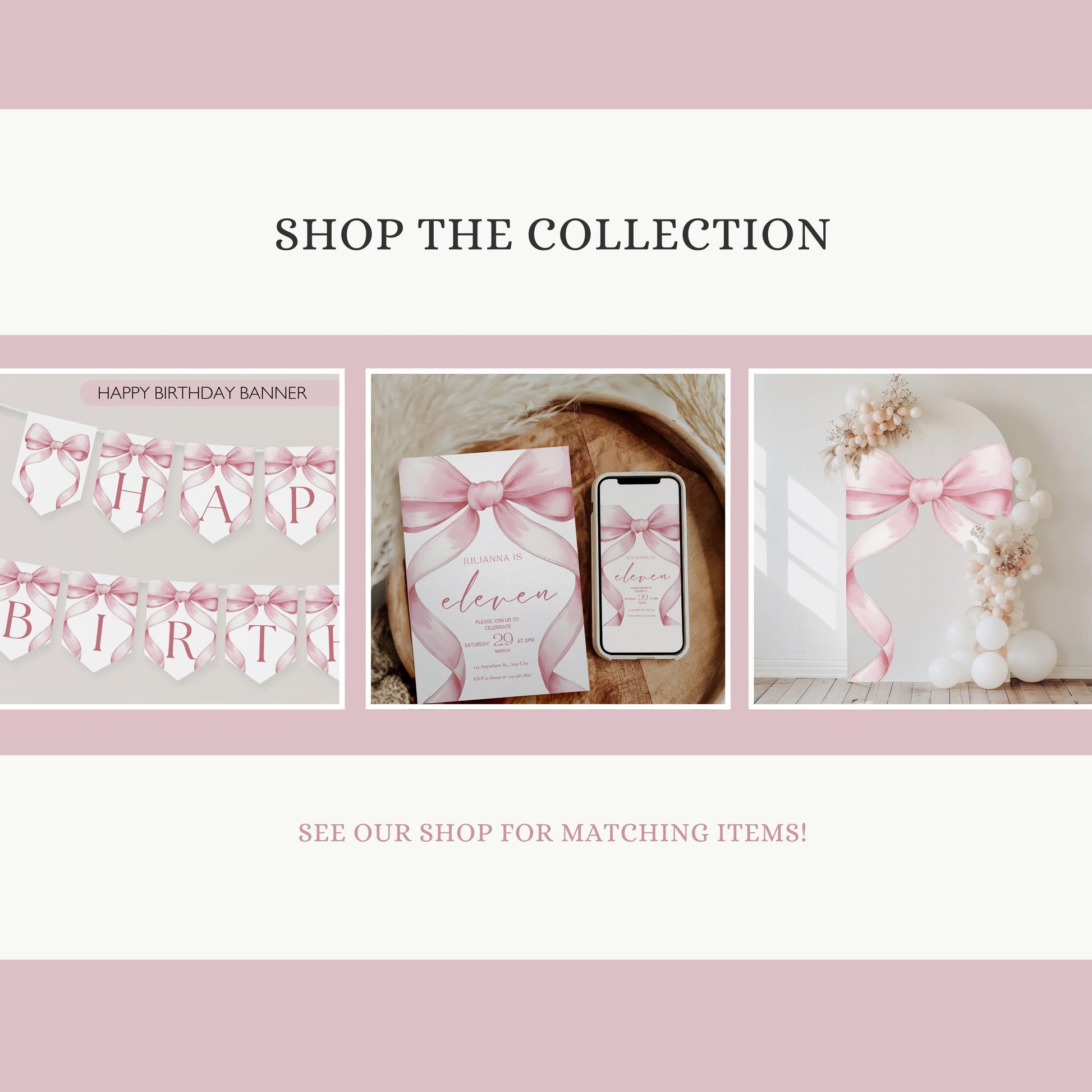 11 Year Old Girl Birthday custom Banner Pink Coquette 11th Birthday Girl eleventh Pink Bow Birthday Tween Birthday Party photo Backdrop