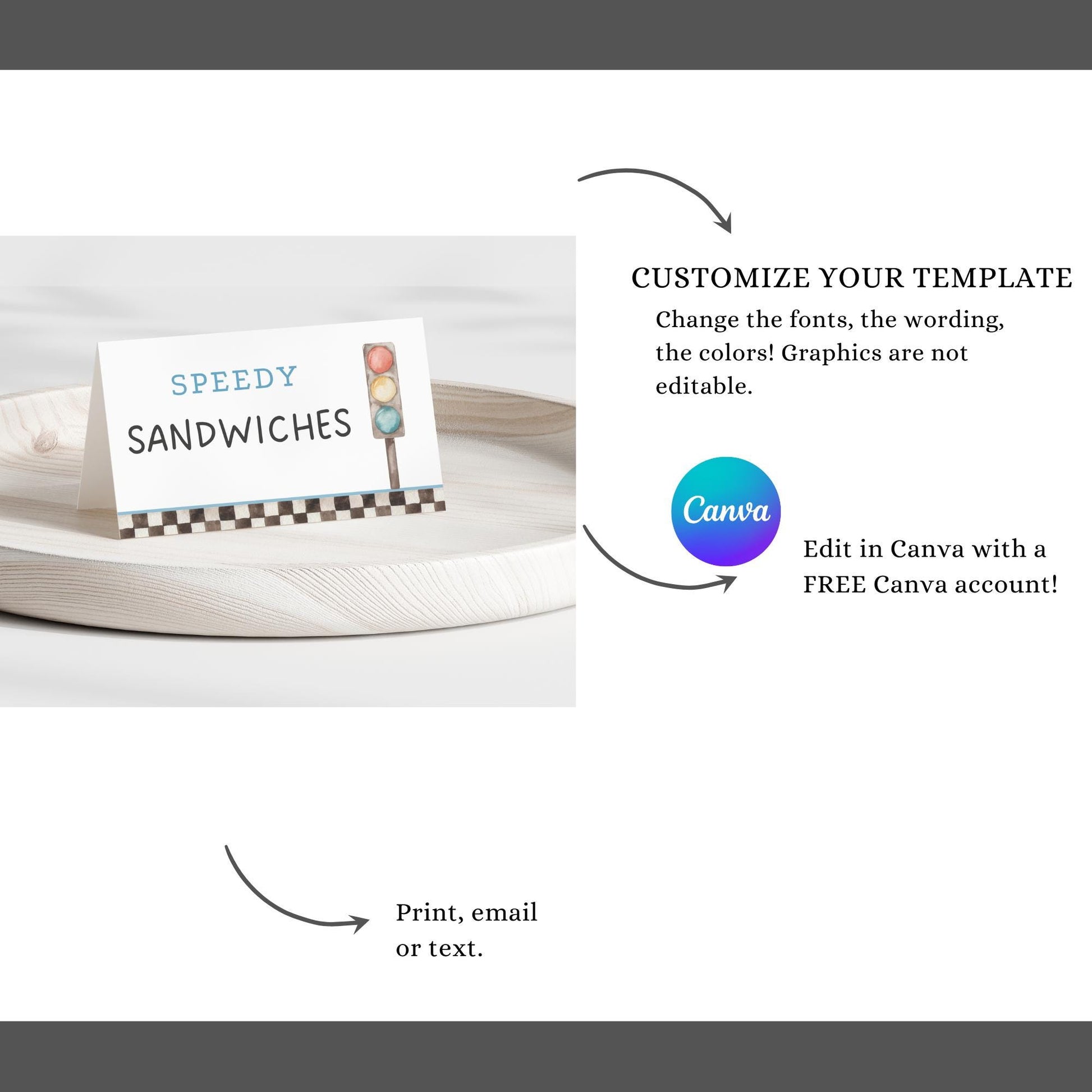 Two Fast Birthday Buffet Labels Racing 2nd Birthday Place Cards Second Birthday Food Labels Race Car Birthday Two Fast Two Curious Party