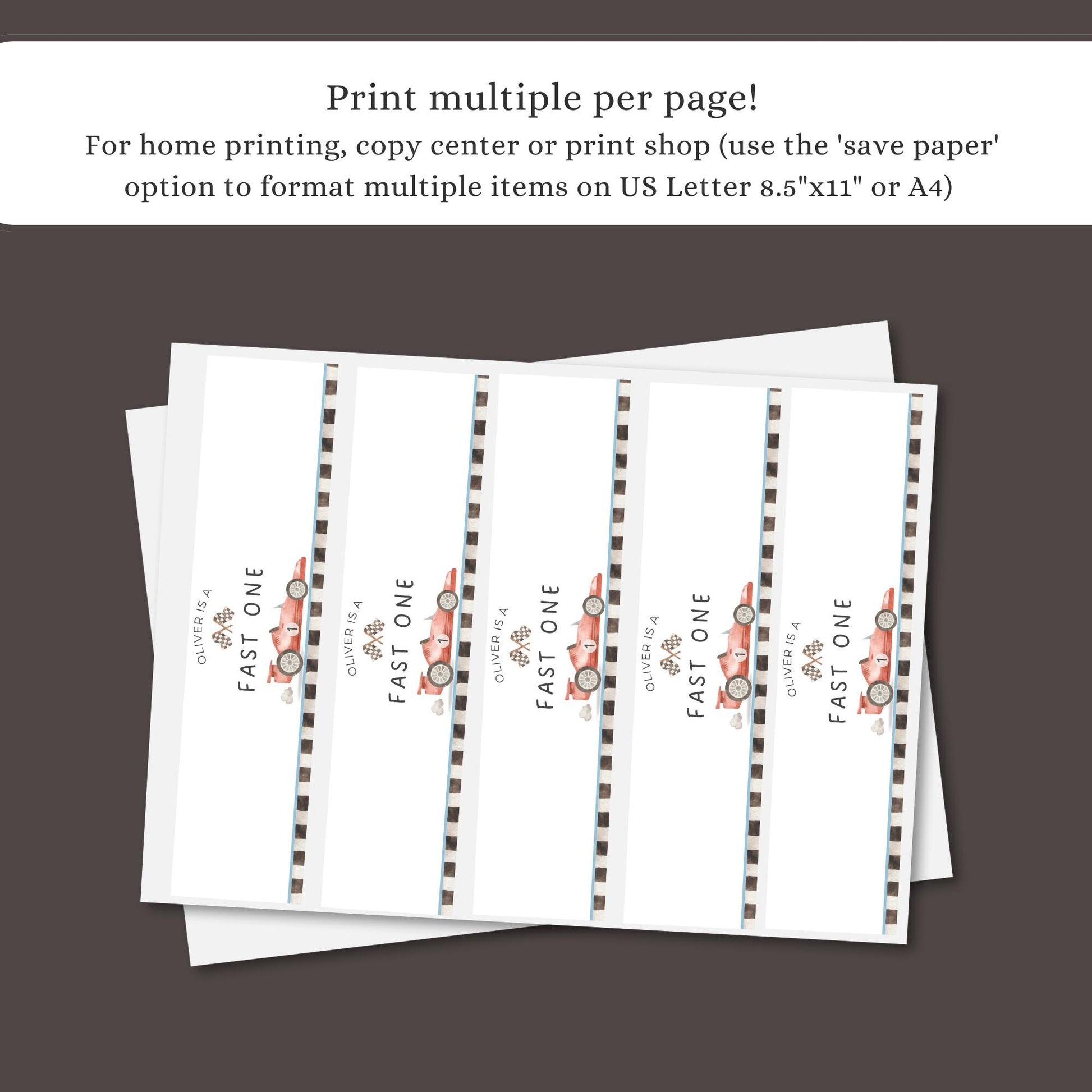 Fast One Birthday Party Water Bottle Label Editable Drink Label Digital Download Canva Race car 1st Birthday Party Racing Birthday decor