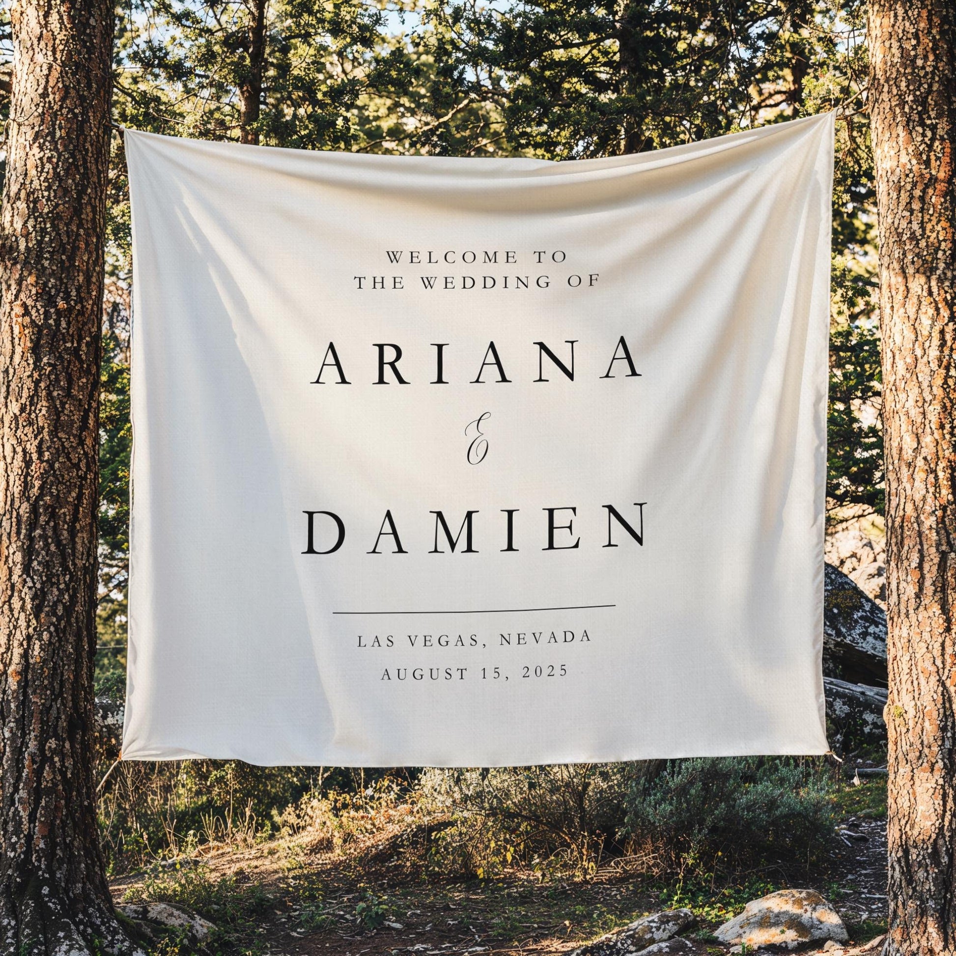 Fabric Wedding Sign Personalised Wedding Welcome Sign Fabric Sign Custom Linen Wedding Aisle Decor Boho Wedding Arch Decor
