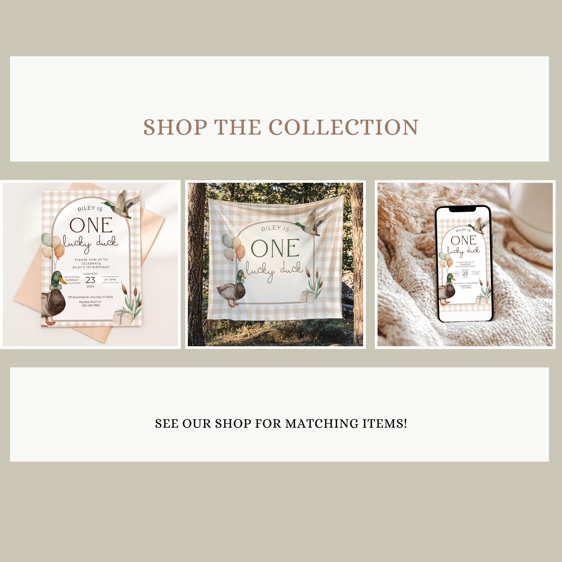 One Lucky Duck Birthday Milestone Sign Editable Mallard Duck Party Monthly Banner 1st Birthday Photo Banner Milestone photo sign