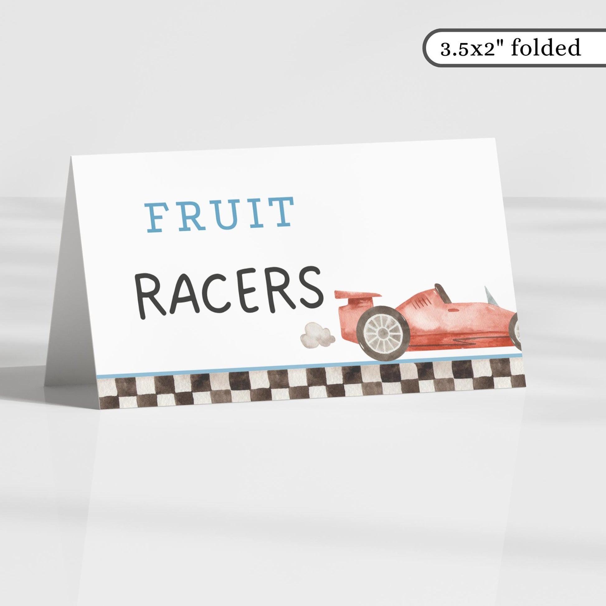 Two Fast Birthday Buffet Labels Racing 2nd Birthday Place Cards Second Birthday Food Labels Race Car Birthday Two Fast Two Curious Party