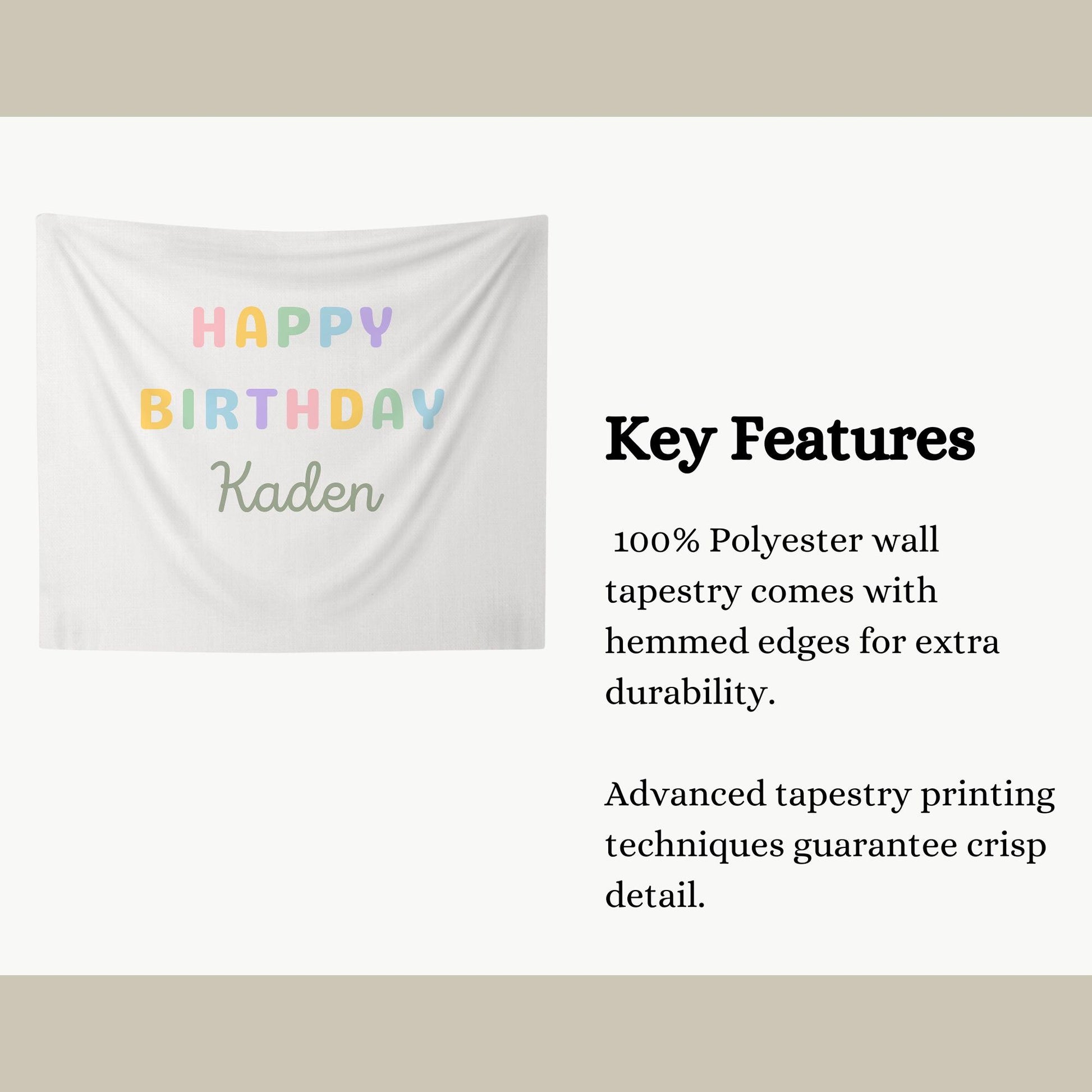 Personalized Birthday Name Flag Custom Birthday Banner Fabric Sign Fabric Birthday Sign Birthday Decor Hanging Linen Backdrop Welcome Sign
