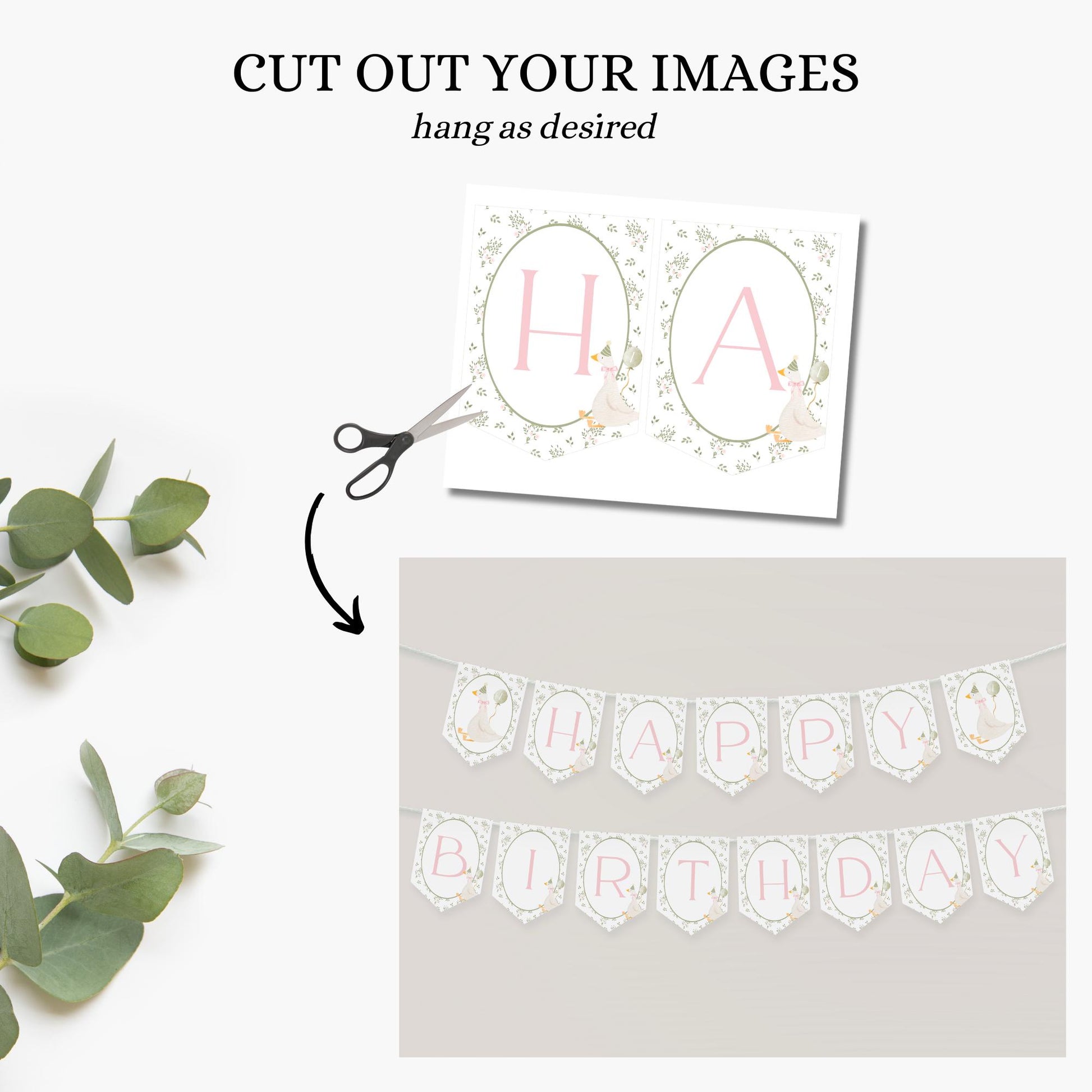 One Silly Goose First Birthday Party Sign Happy Birthday Banner Goose 1st Birthday Bunting Nursery Rhyme Birthday Party Bunting  Decor