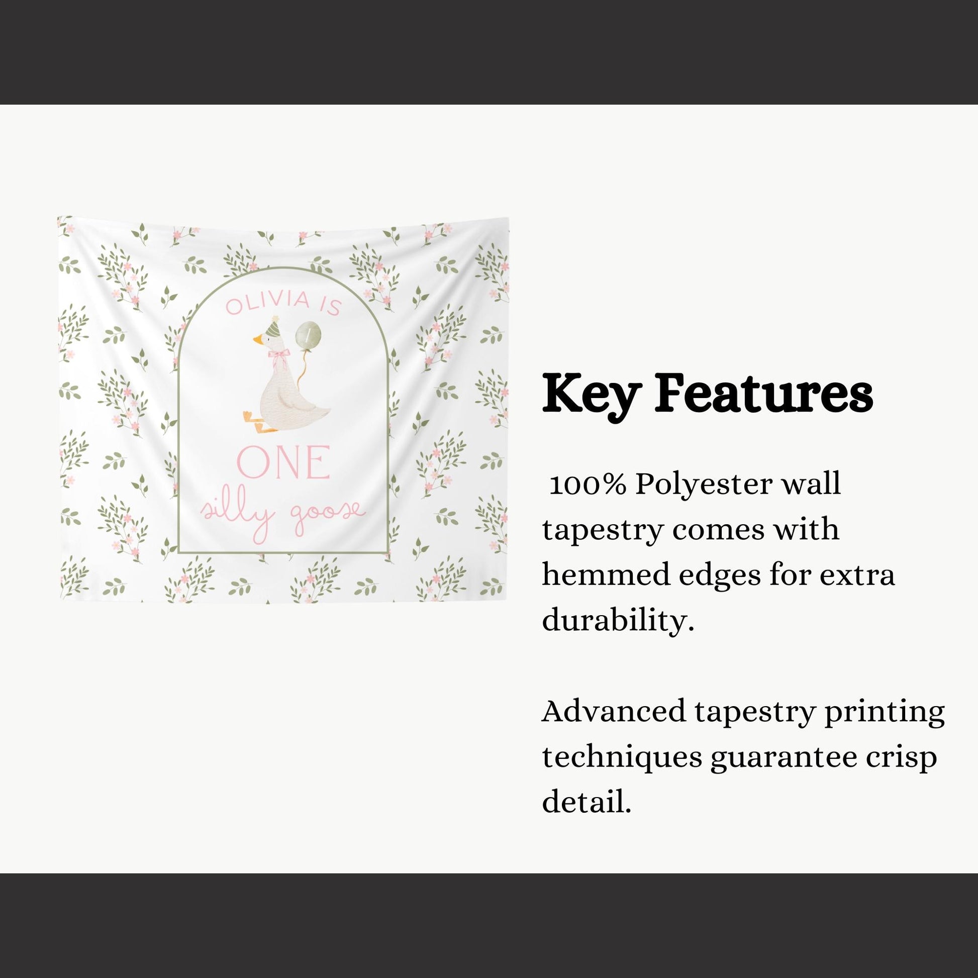 One Silly Goose Birthday Personalized Banner 1st Birthday Silly Goose Party Decor Photo Backdrop Goose Custom Banner First Birthday Ideas