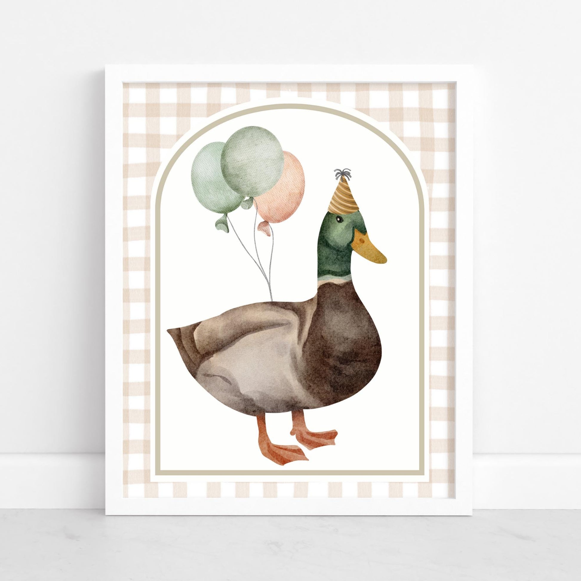 One Lucky Duck Birthday Sign Mallard Duck Theme 1st Birthday Sign Duck Hunting First Birthday Table Sign Duck party decor gender neutral