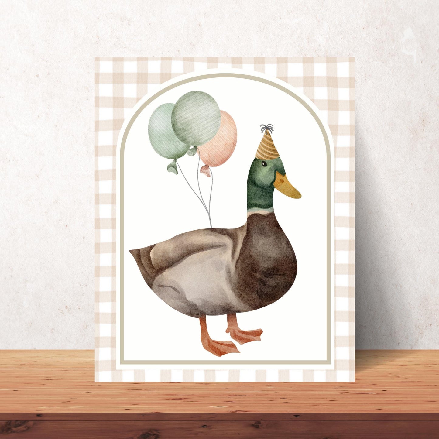One Lucky Duck Birthday Sign Mallard Duck Theme 1st Birthday Sign Duck Hunting First Birthday Table Sign Duck party decor gender neutral