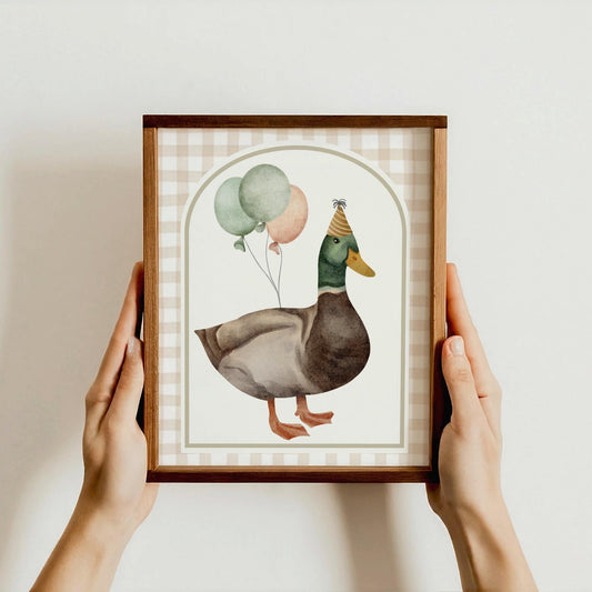 One Lucky Duck Birthday Sign Mallard Duck Theme 1st Birthday Sign Duck Hunting First Birthday Table Sign Duck party decor gender neutral