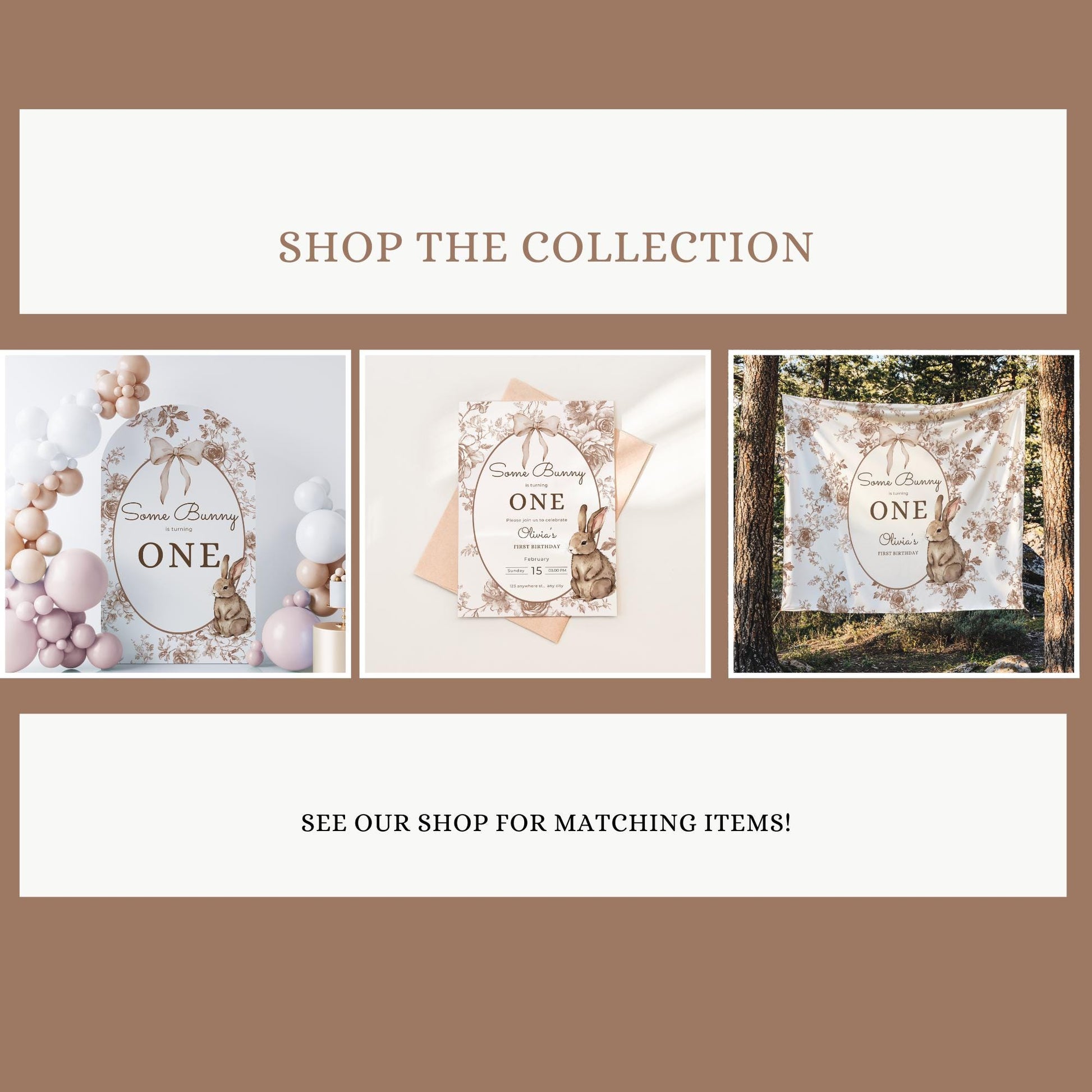 Some Bunny is One First Birthday Sign Photo Collage Editable Bunny 1st Birthday Monthly Banner Vintage Floral Rabbit Photo Milestone sign