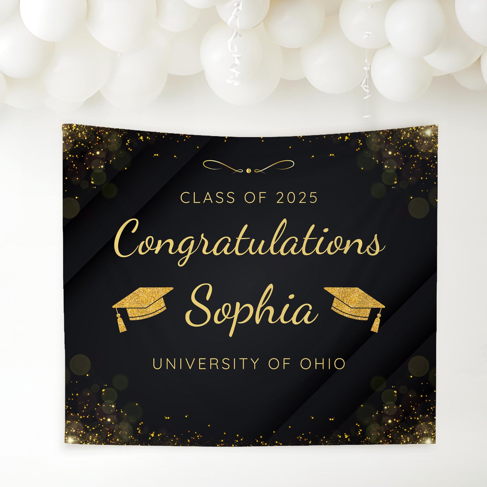 Graduation Banner Class of 2025 Graduation Backdrop Graduation Decorations Name Banner Grad Party Sign Congrats Grad Sign Grad Gift