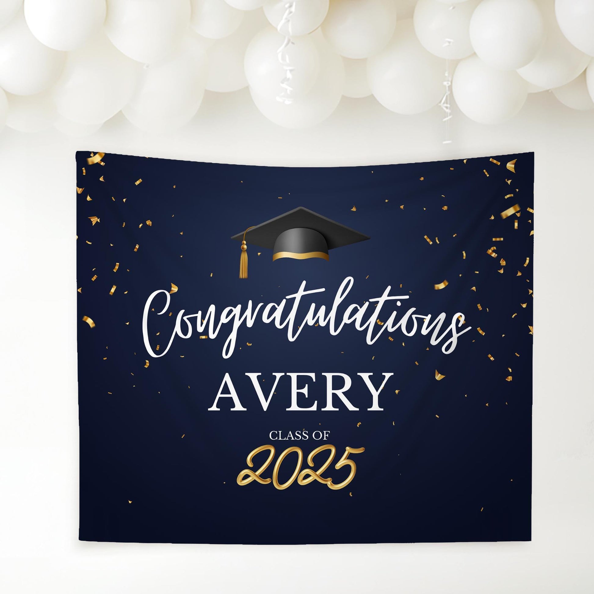 Graduation Banner Class of 2025 Graduation Backdrop Graduation Decorations Name Banner Grad Party Sign Congrats Grad Sign Grad Gift