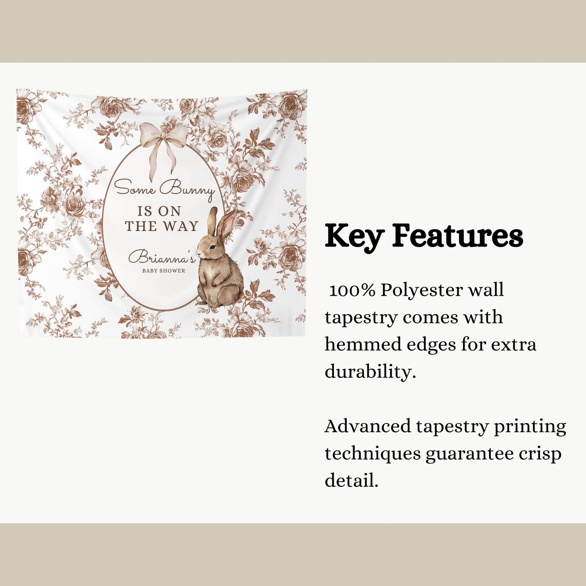 Some Bunny is on the way Baby Shower Personalized Banner A Little Bunny is on the way Decor Photo Backdrop Custom Banner Baby Shower Idea