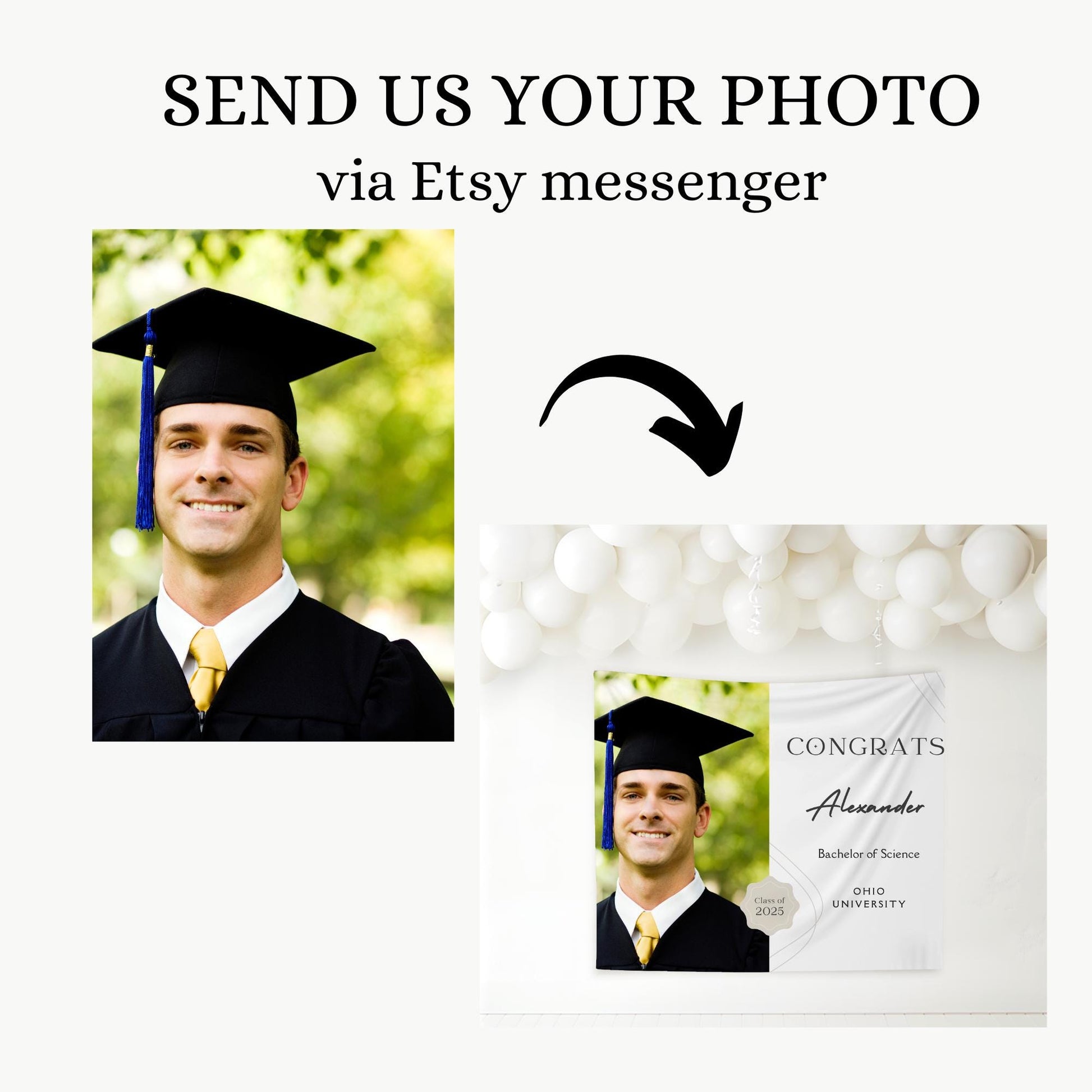 Graduation Banner Class of 2025 Graduation Backdrop Graduation Decorations Name Banner Grad Party Sign Congrats Grad Sign Grad Gift