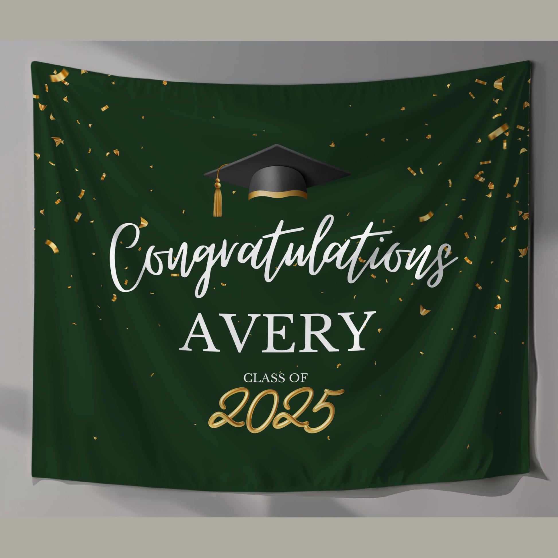 Graduation Banner Class of 2025 Graduation Backdrop Graduation Decorations Name Banner Grad Party Sign Congrats Grad Sign Grad Gift