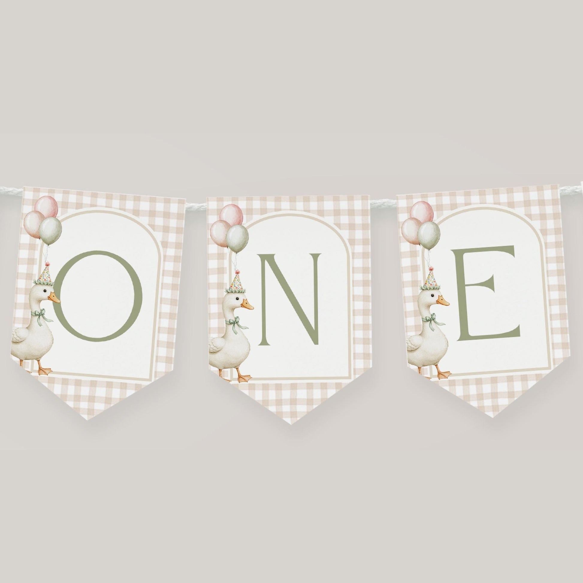 One Silly Goose Birthday High Chair Banner Goose 1st Birthday Gender Neutral Birthday decor Silly Little Goose Birthday Sign Cake Smash