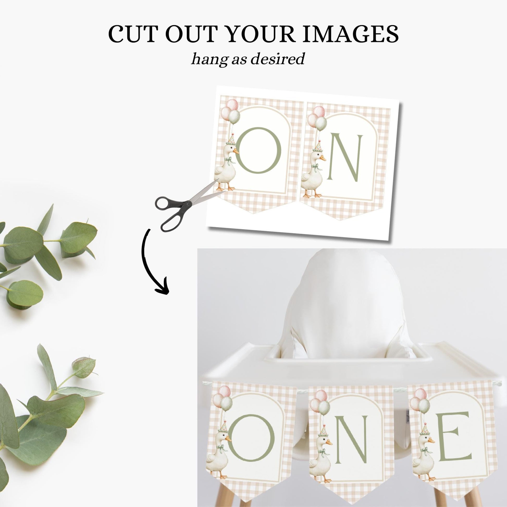 One Silly Goose Birthday High Chair Banner Goose 1st Birthday Gender Neutral Birthday decor Silly Little Goose Birthday Sign Cake Smash