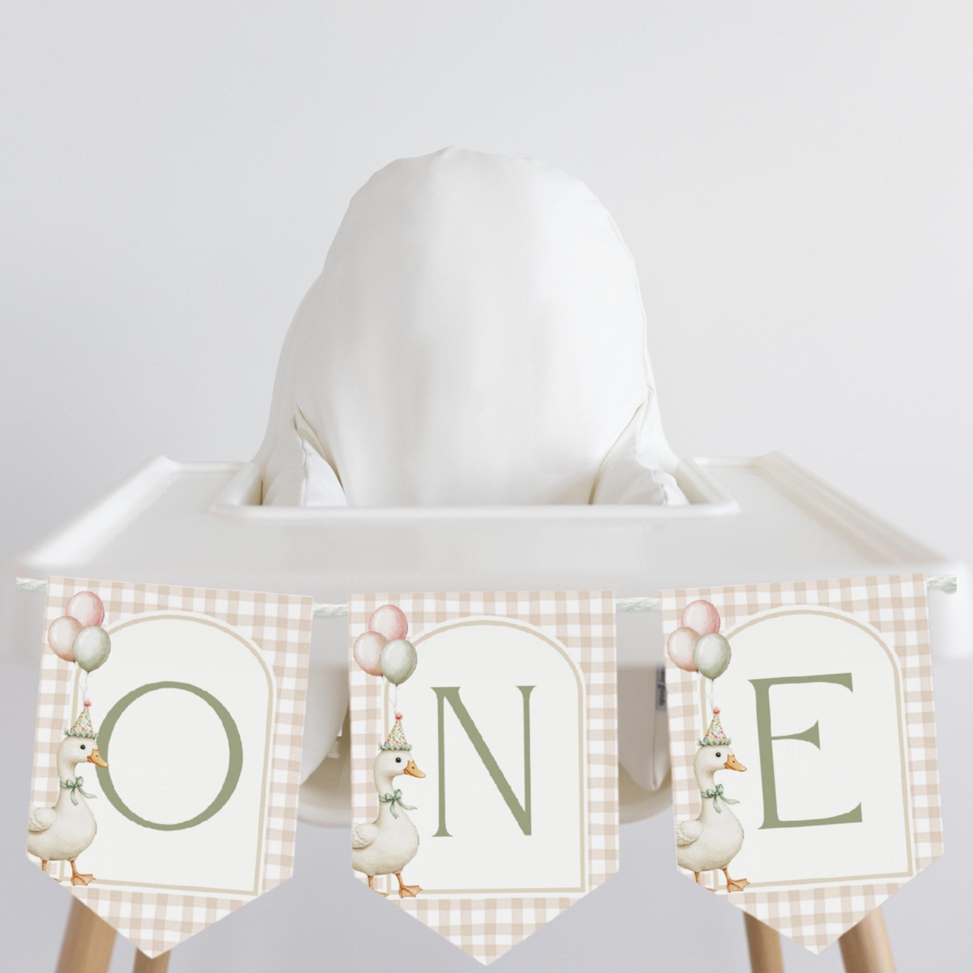 One Silly Goose Birthday High Chair Banner Goose 1st Birthday Gender Neutral Birthday decor Silly Little Goose Birthday Sign Cake Smash
