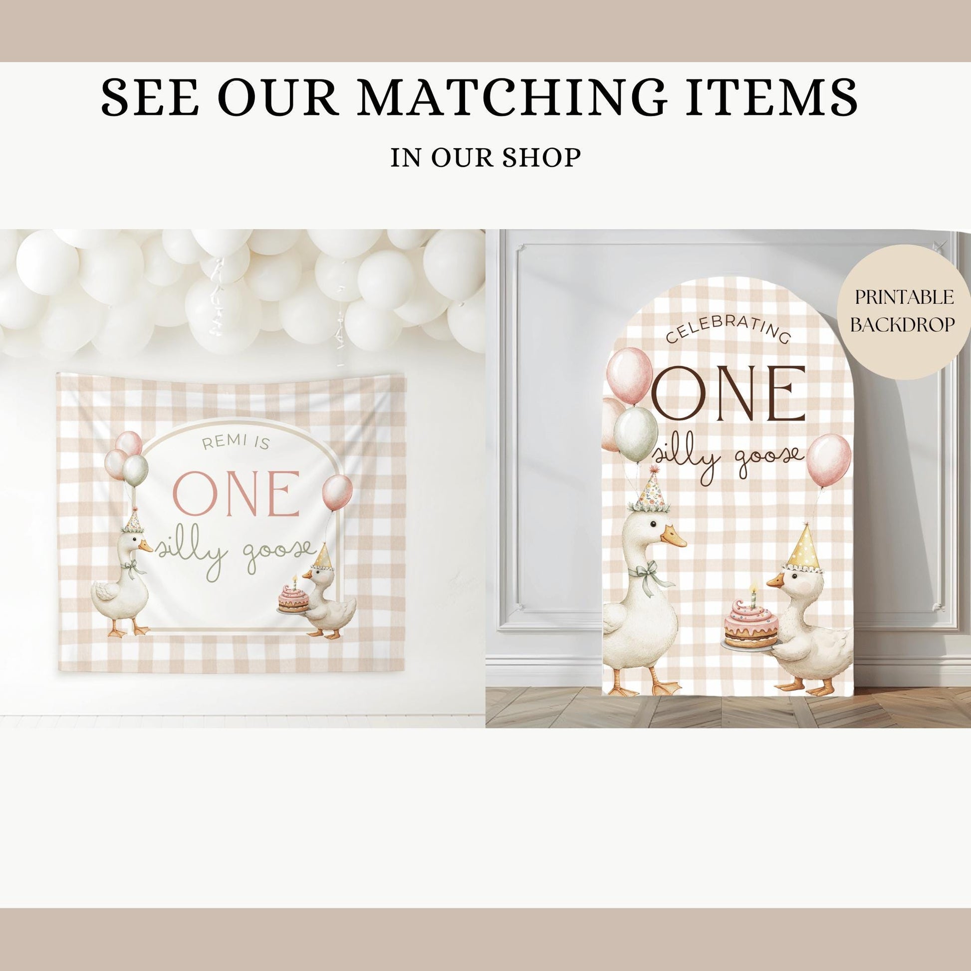 Silly Goose Birthday, Goose 1St Birthday, Silly Goose Bundle, 1St Birthday Bundle, Silly Goose Invite, Silly Goose Party, One Lucky Duck, Silly Goose Decor, Editable Template, First Birthday Party, Girls 1St Birthday, Boy 1St Birthday, 1St Birthday Invite