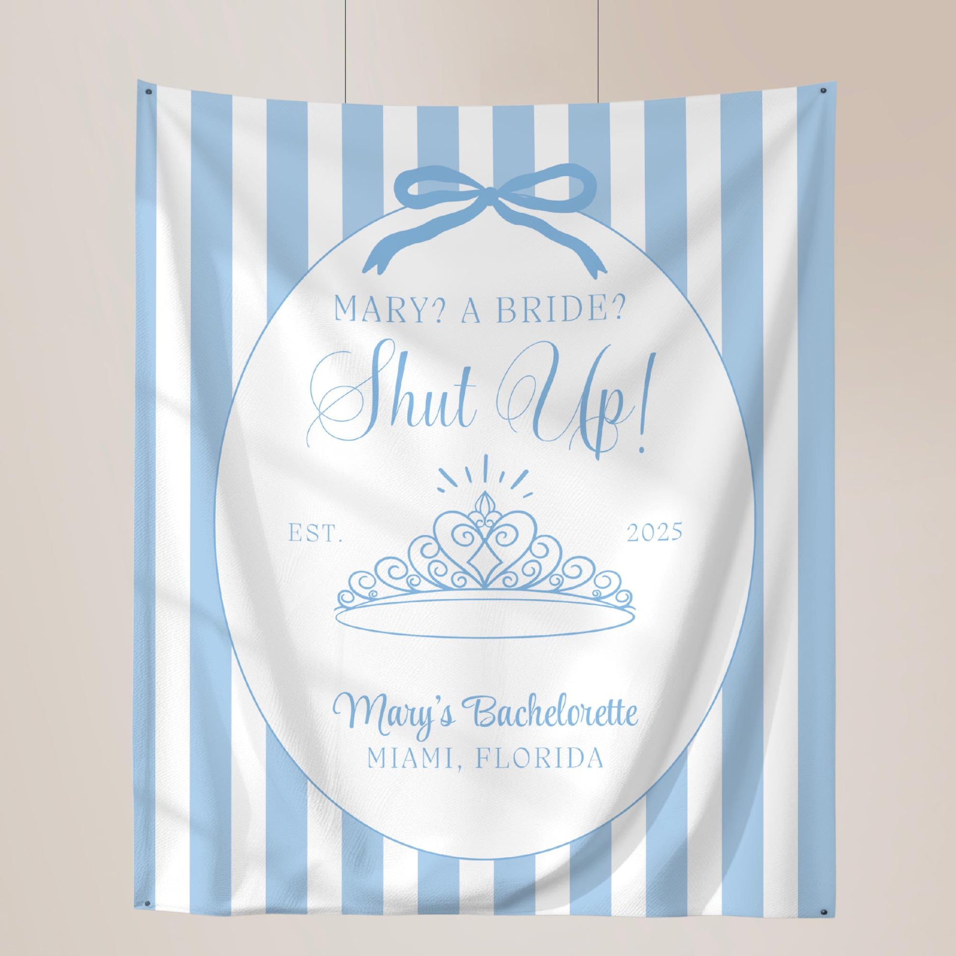 Me? A Bride? Shut Up! Banner Princess Themed Bachelorette Party Supplies Diaries Decor Princess Bridal shower Backdrop Bride Face decor Hen