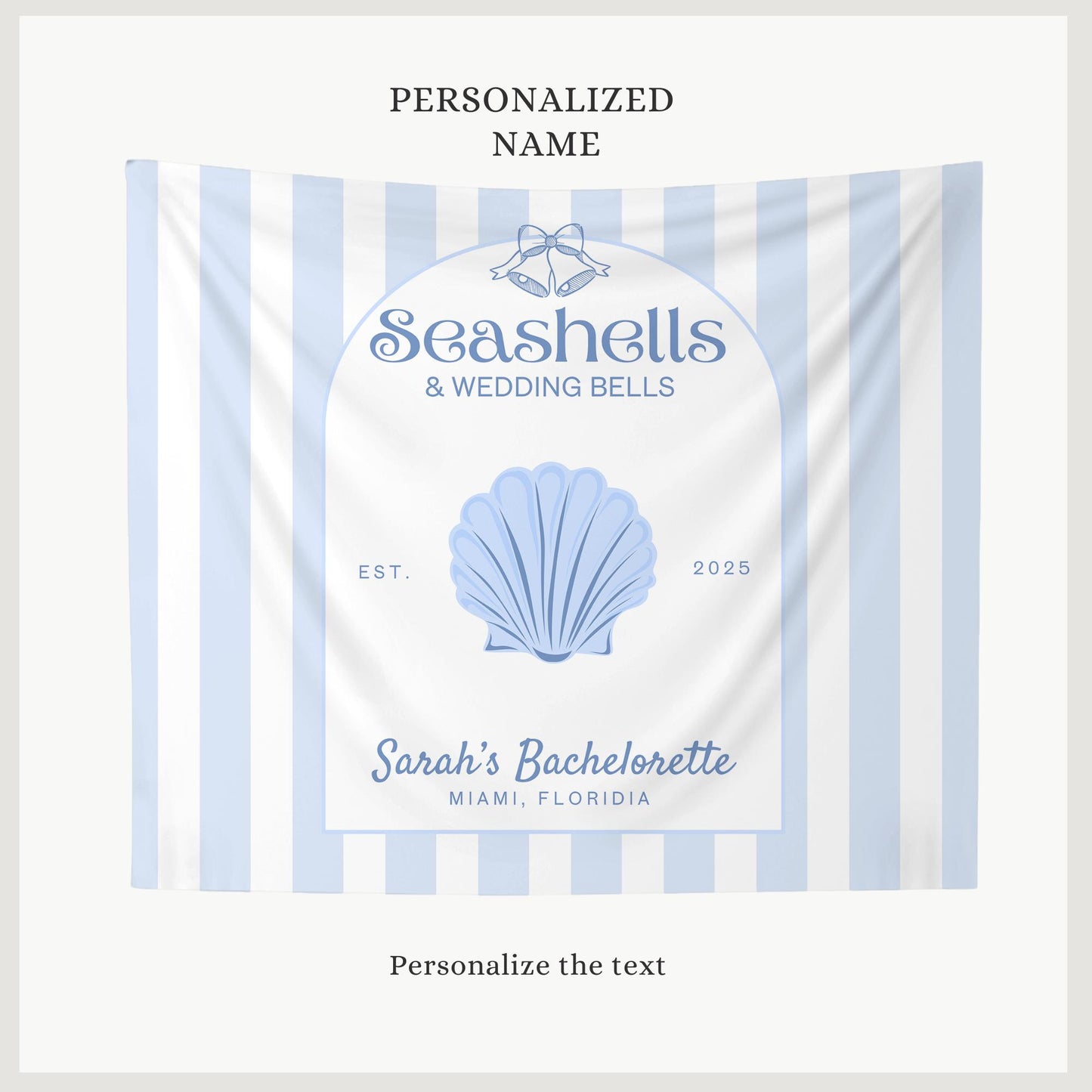 Seashells and Wedding Bells bachelorette Party Banner Beach Bach Decor Last Toast on the coast Hen do Sign bridal shower bach decorations