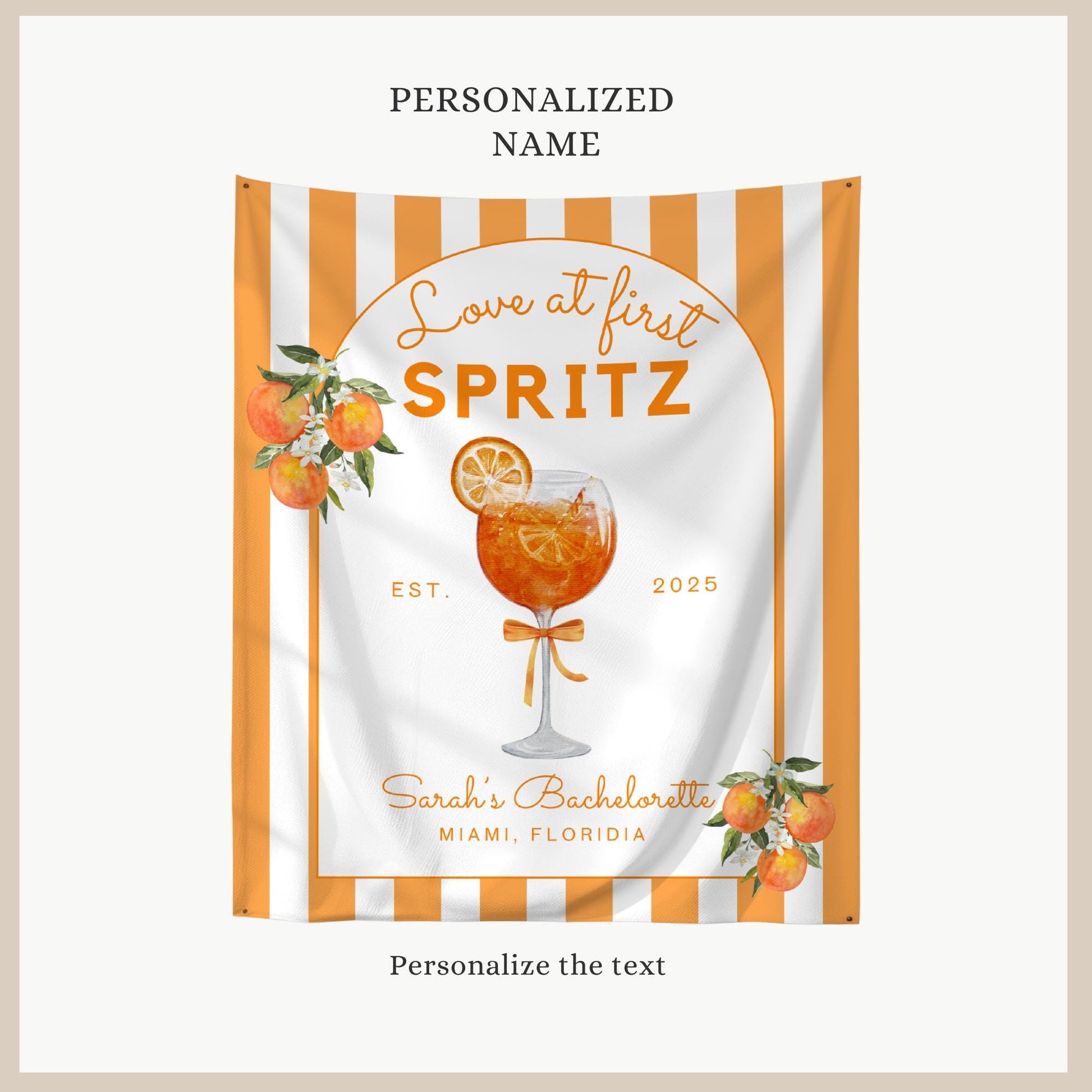 Love At First Spritz Bachelorette Decor Aperol Spritz Bachelorette Banner Aperol Spritz Bridal Shower Decor Aperol Bachelorette Sign