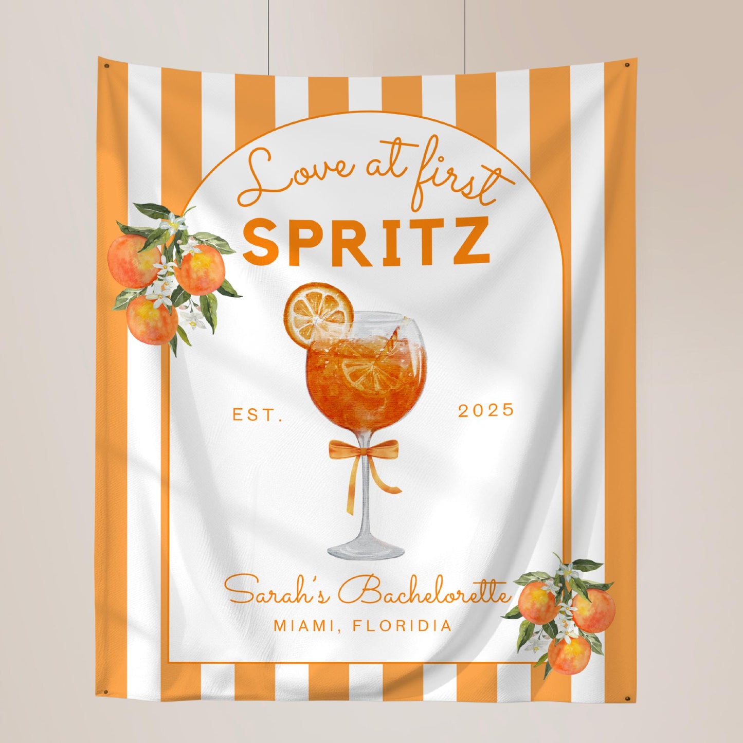 Love At First Spritz Bachelorette Decor Aperol Spritz Bachelorette Banner Aperol Spritz Bridal Shower Decor Aperol Bachelorette Sign