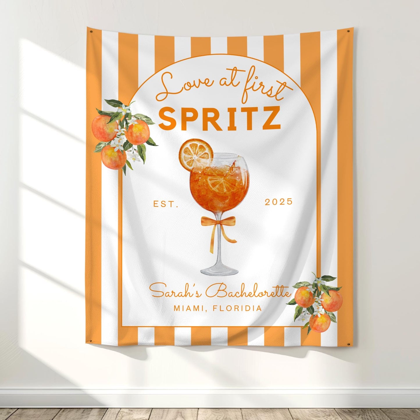 Love At First Spritz Bachelorette Decor Aperol Spritz Bachelorette Banner Aperol Spritz Bridal Shower Decor Aperol Bachelorette Sign