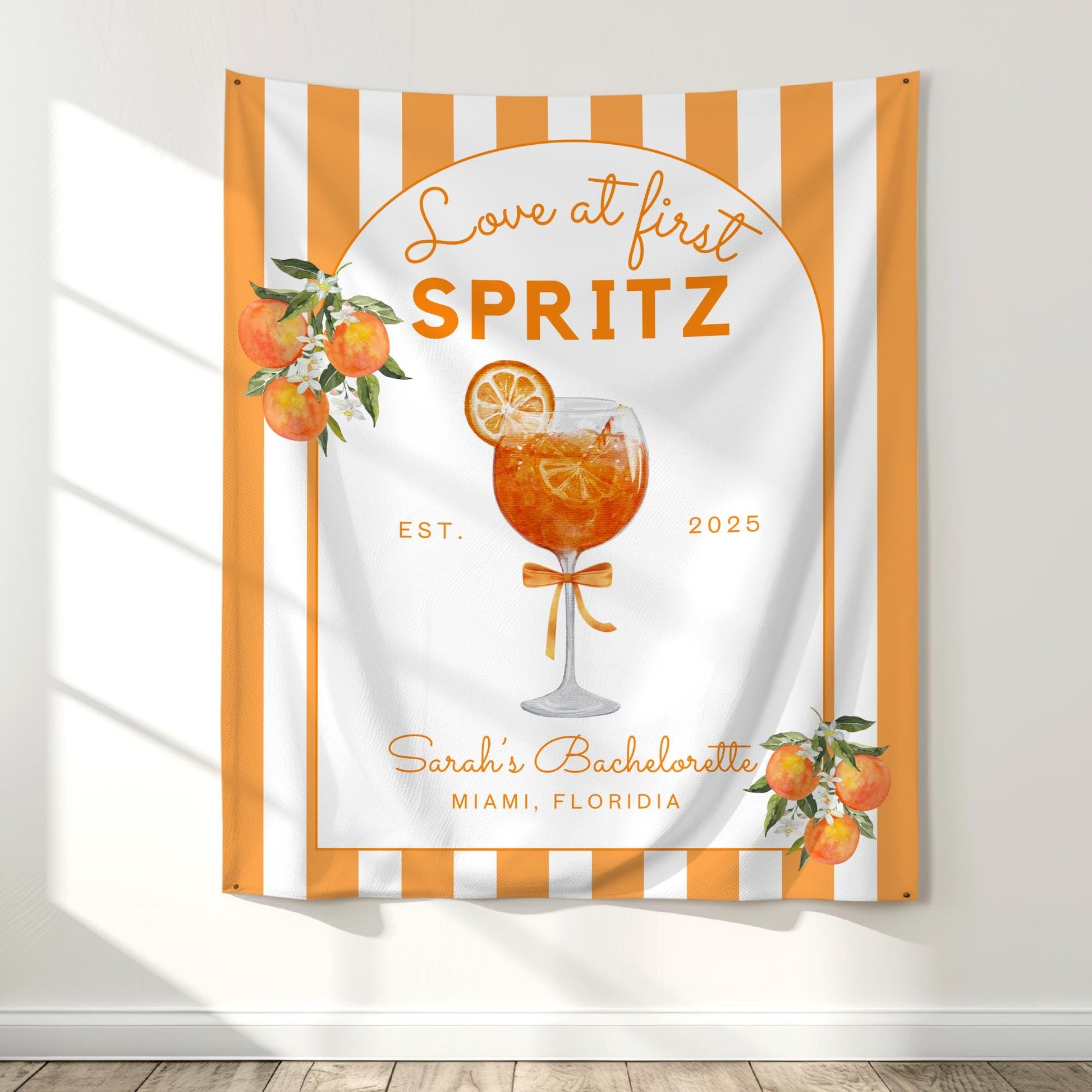 Love At First Spritz Bachelorette Decor Aperol Spritz Bachelorette Banner Aperol Spritz Bridal Shower Decor Aperol Bachelorette Sign